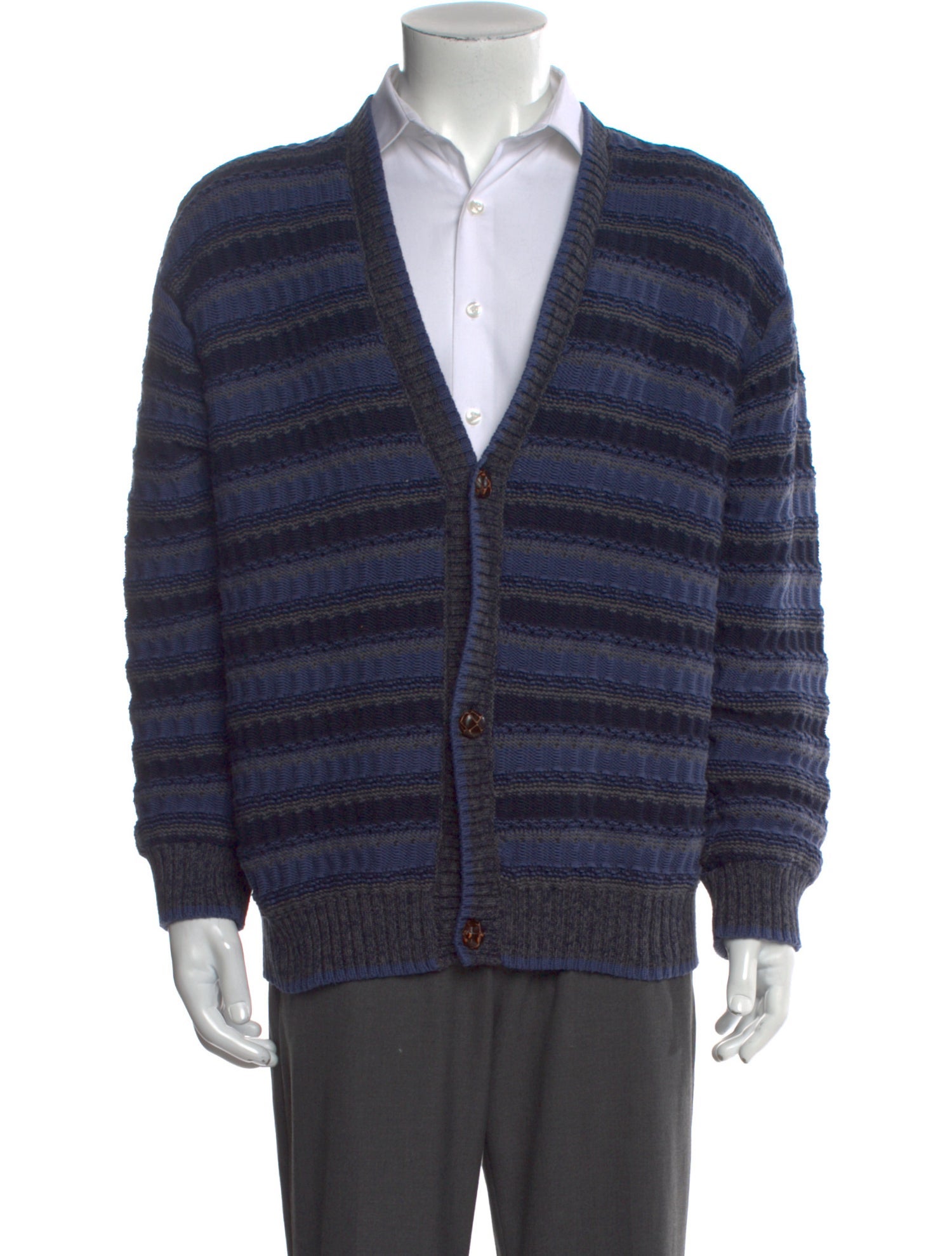 Aimé Leon Dore Striped V-Neck Cardigan