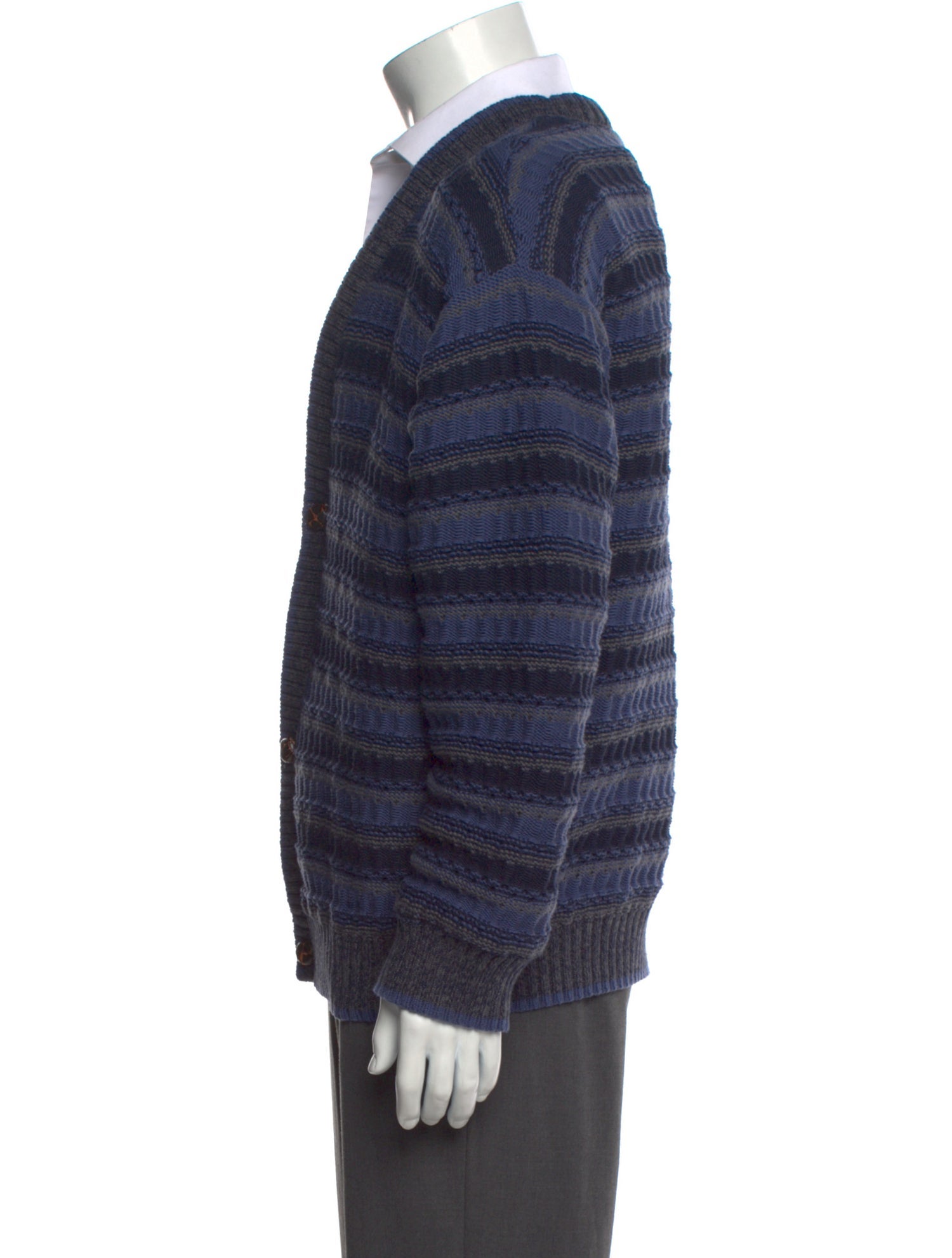 Aimé Leon Dore Striped V-Neck Cardigan
