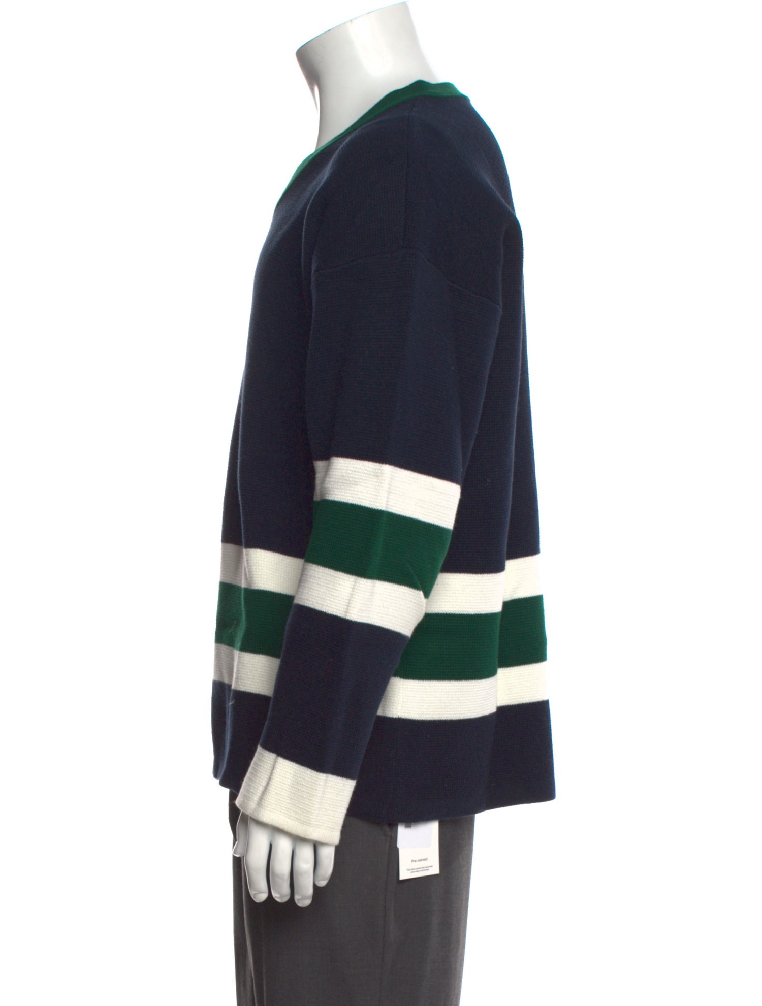 Aimé Leon Dore Striped V-Neck Pullover