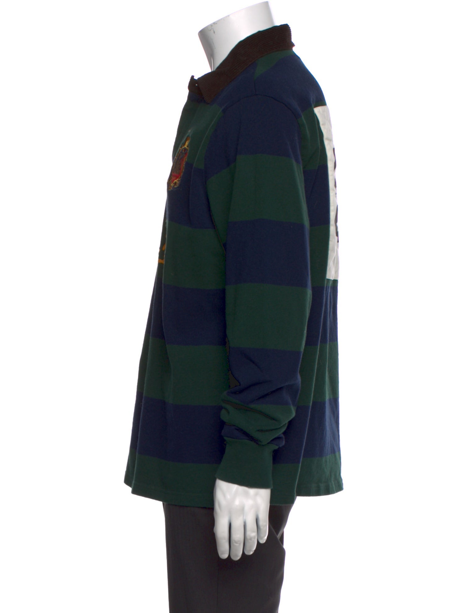 Aimé Leon Dore Striped V-Neck Polo Shirt