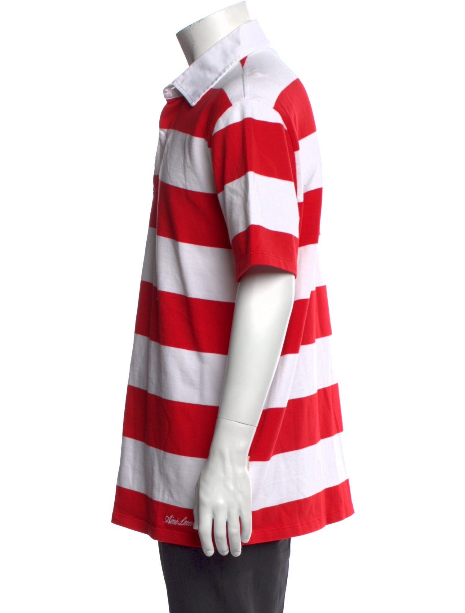 Aimé Leon Dore Striped Collar Polo Shirt