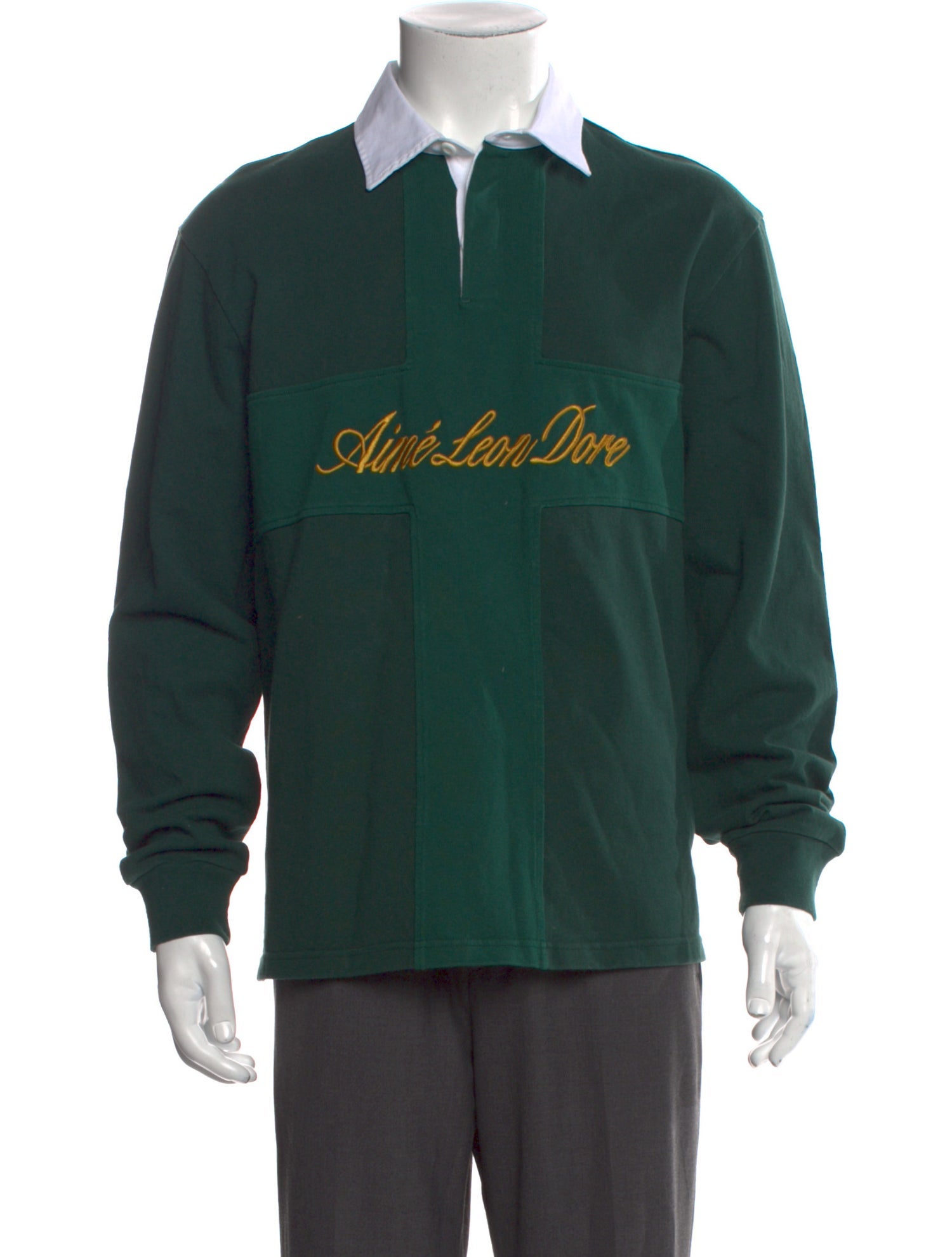 Aimé Leon Dore Graphic Print Collar Polo Shirt w/ Tags