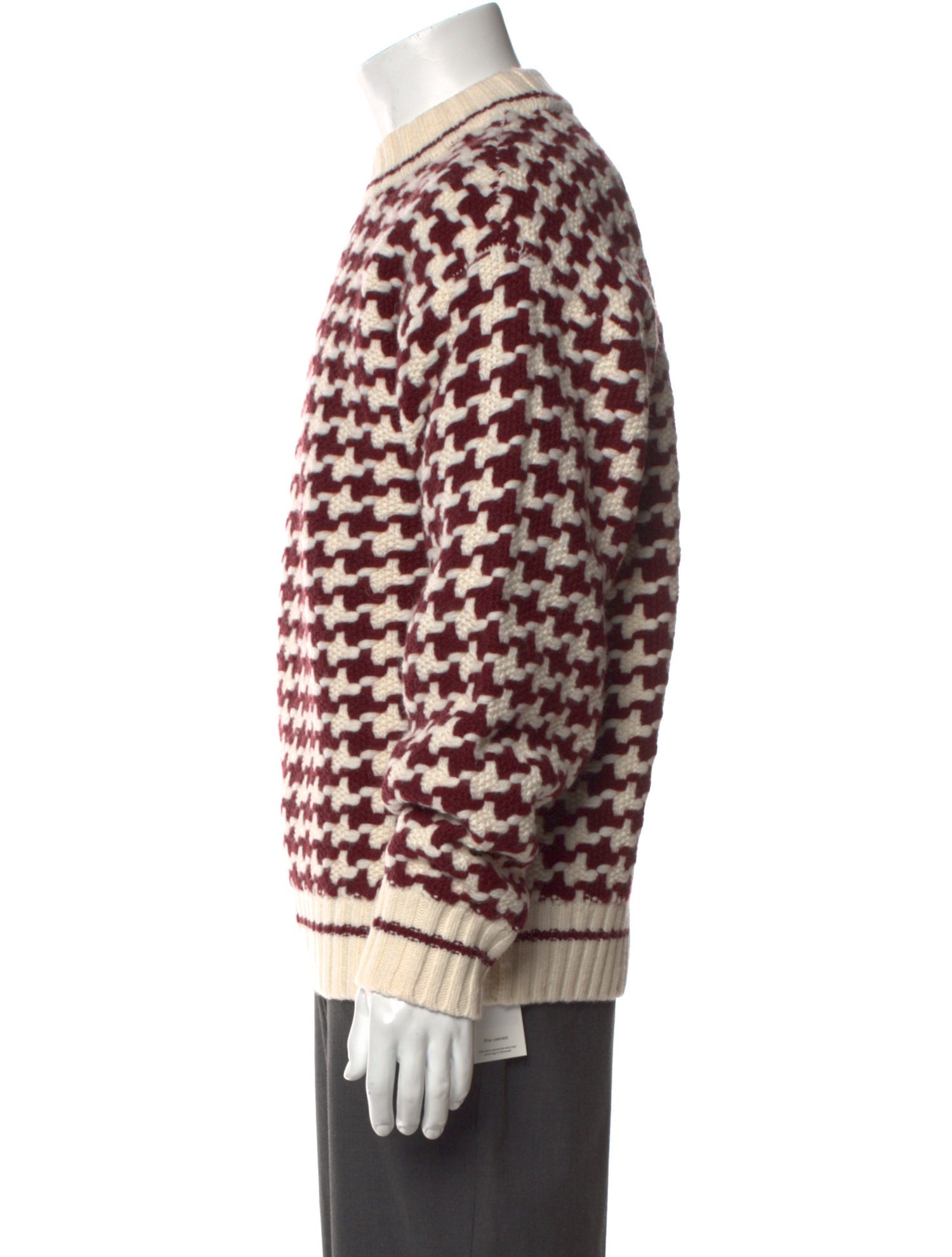 Aimé Leon Dore Wool Houndstooth Print Pullover