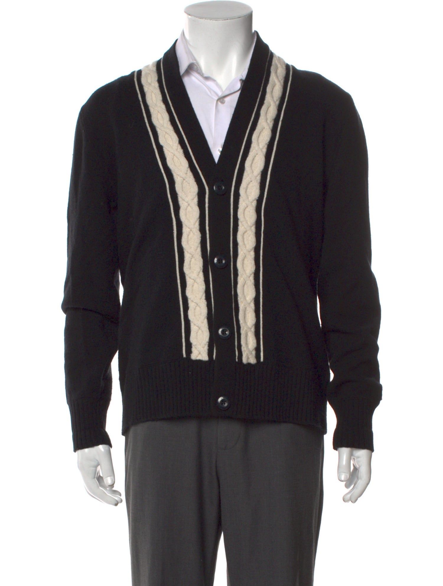 Aimé Leon Dore Striped V-Neck Cardigan