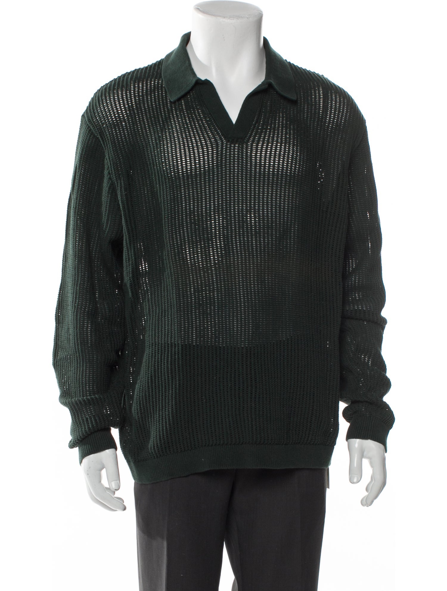 Aimé Leon Dore V-Neck Long Sleeve Polo Sweater