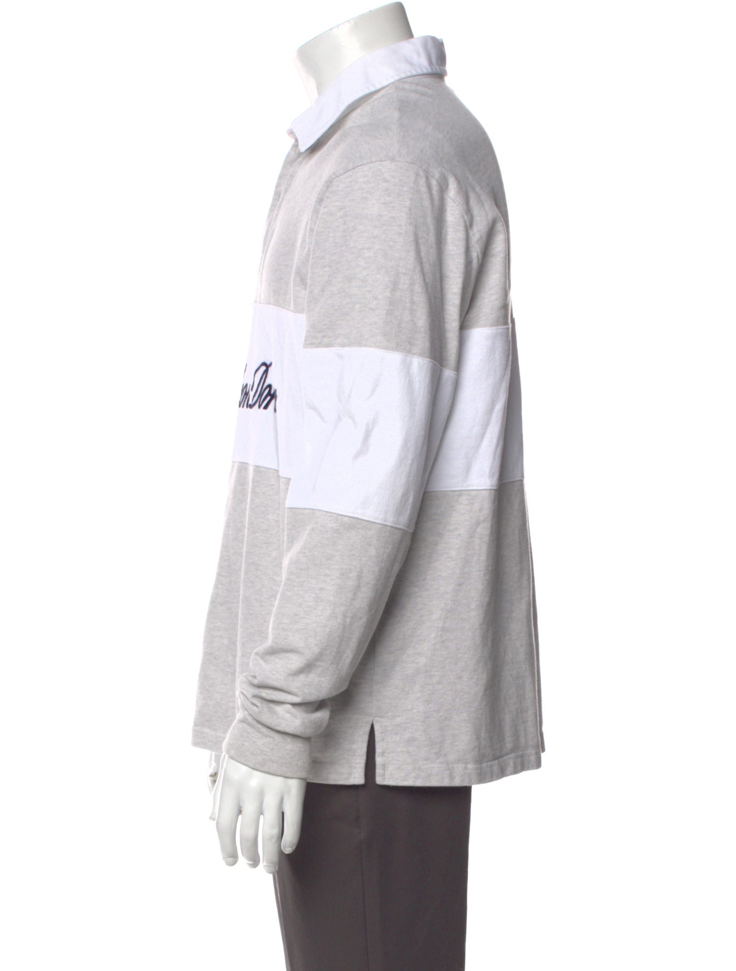 Aimé Leon Dore Graphic Print Mock Neck Polo Sweater