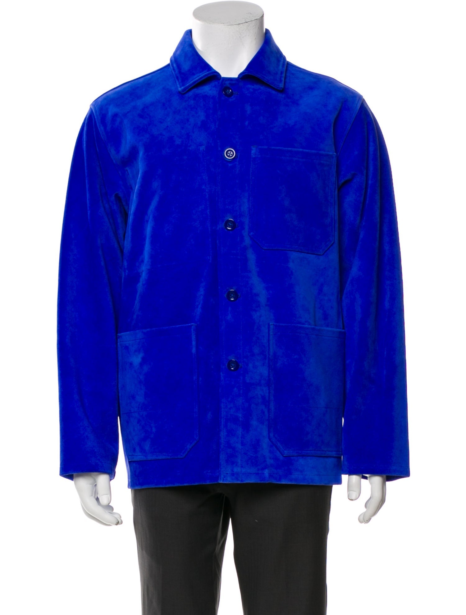 Aimé Leon Dore Leather Plaid Print Jacket