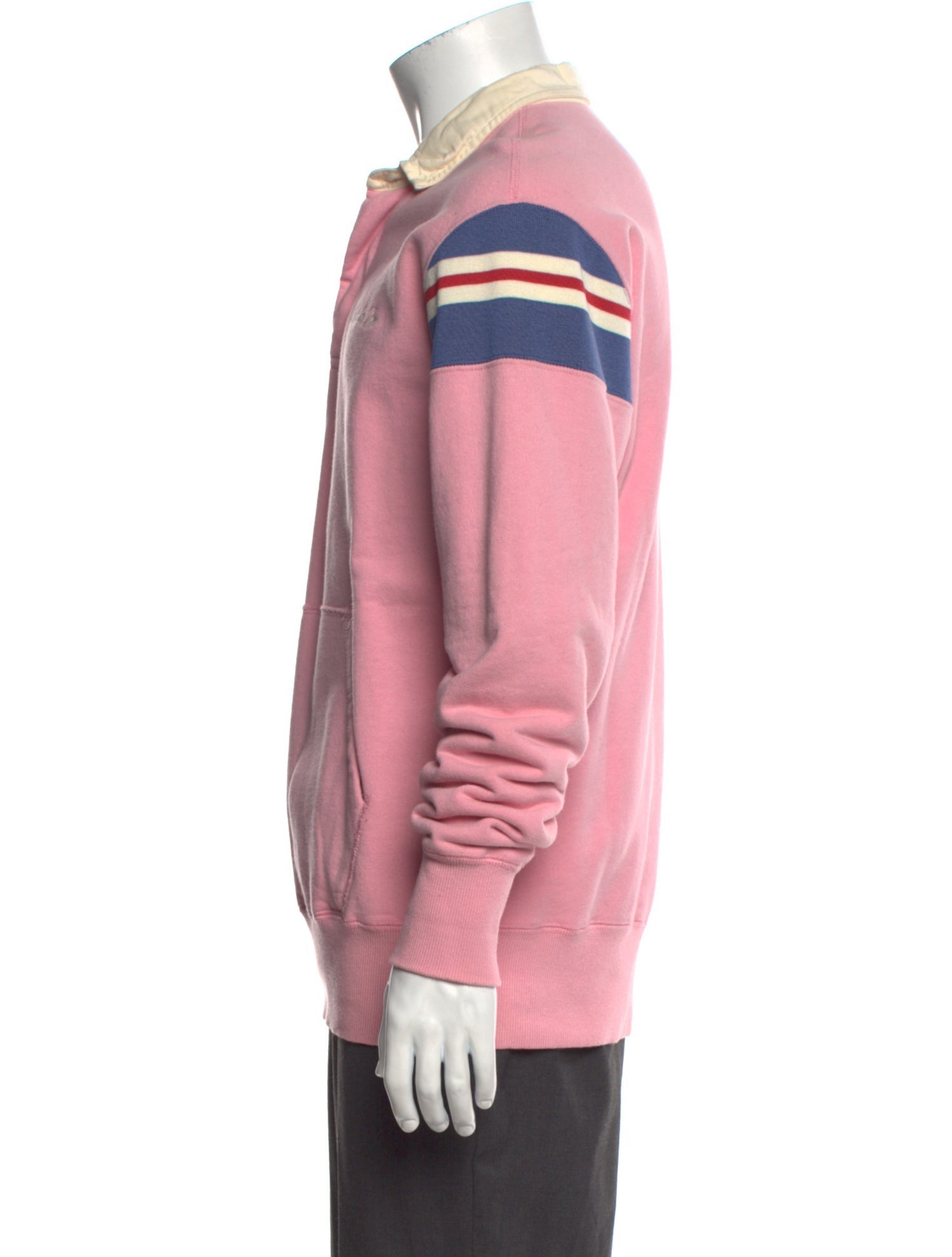 Aimé Leon Dore Striped Collar Polo Sweater