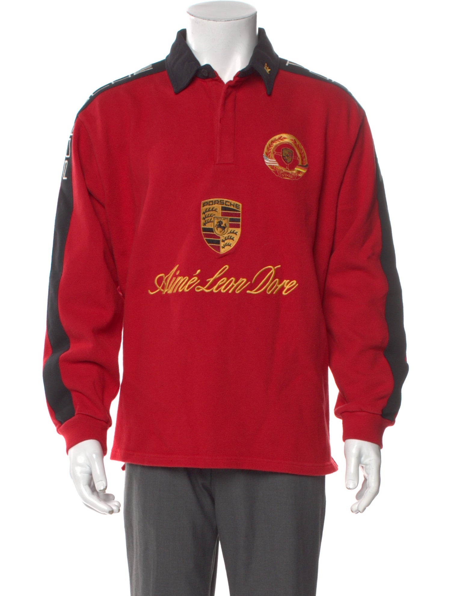 Aimé Leon Dore Graphic Print Crew Neck Polo Shirt