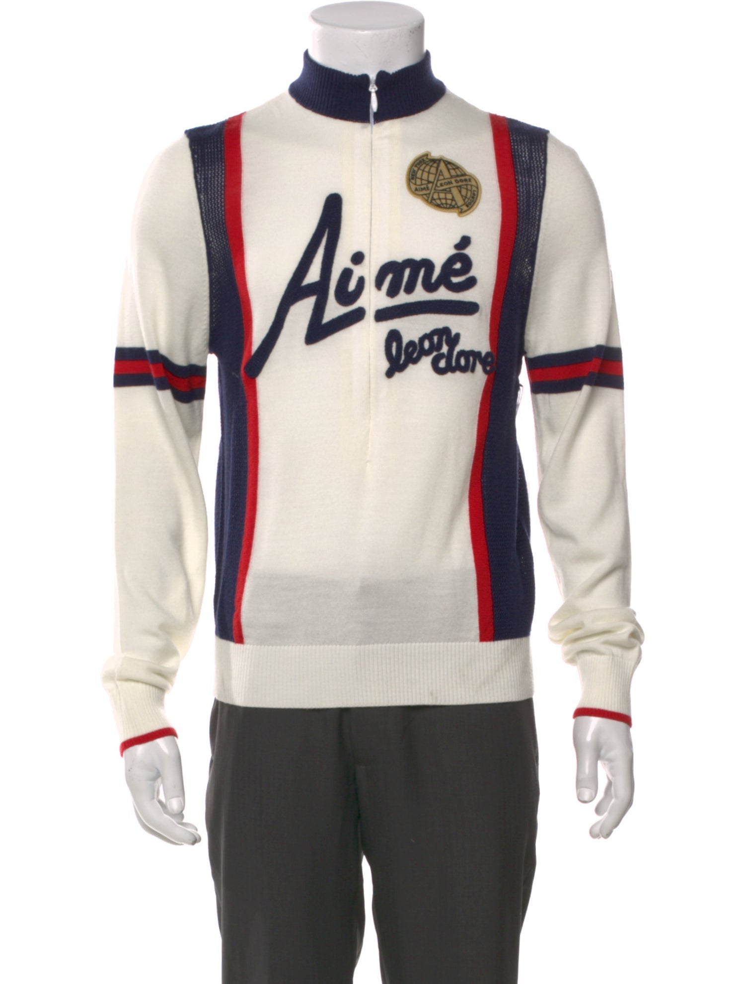 Aimé Leon Dore Merino Wool Graphic Print Cardigan