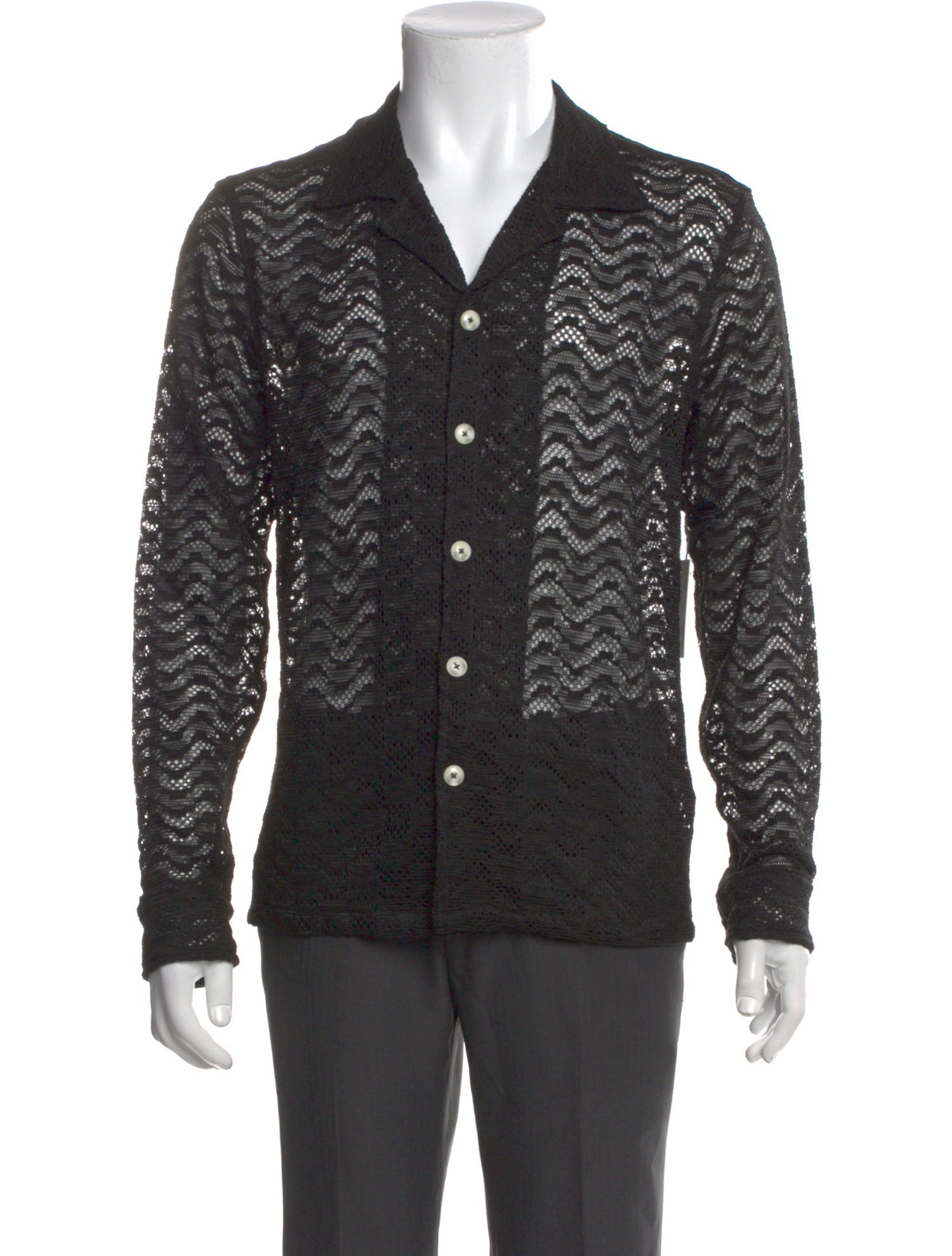 Aimé Leon Dore Lace Pattern Long Sleeve Shirt