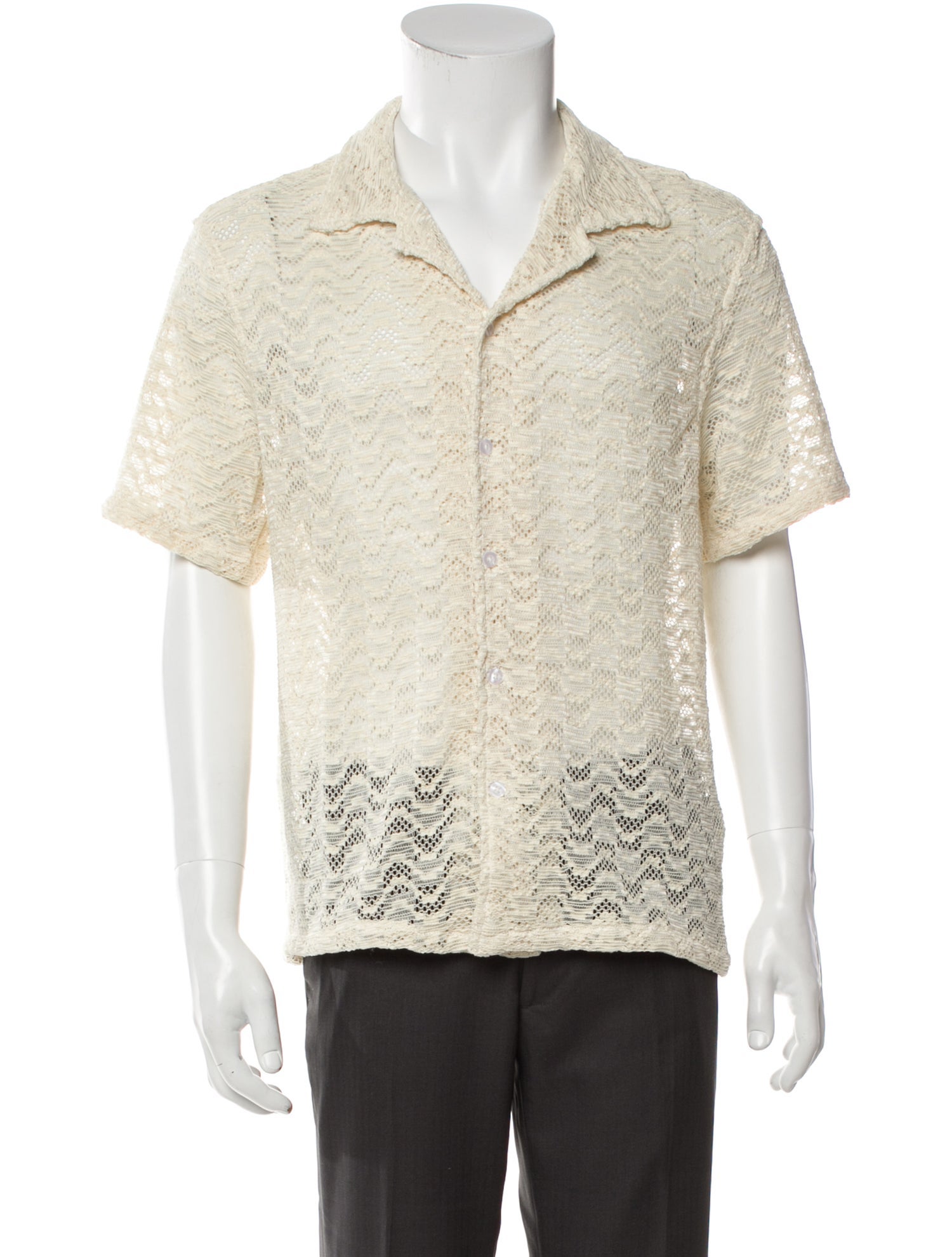 Aimé Leon Dore Lace Pattern Short Sleeve Shirt