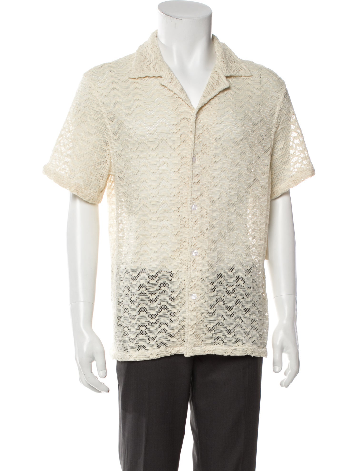 Aimé Leon Dore Lace Pattern Short Sleeve Shirt