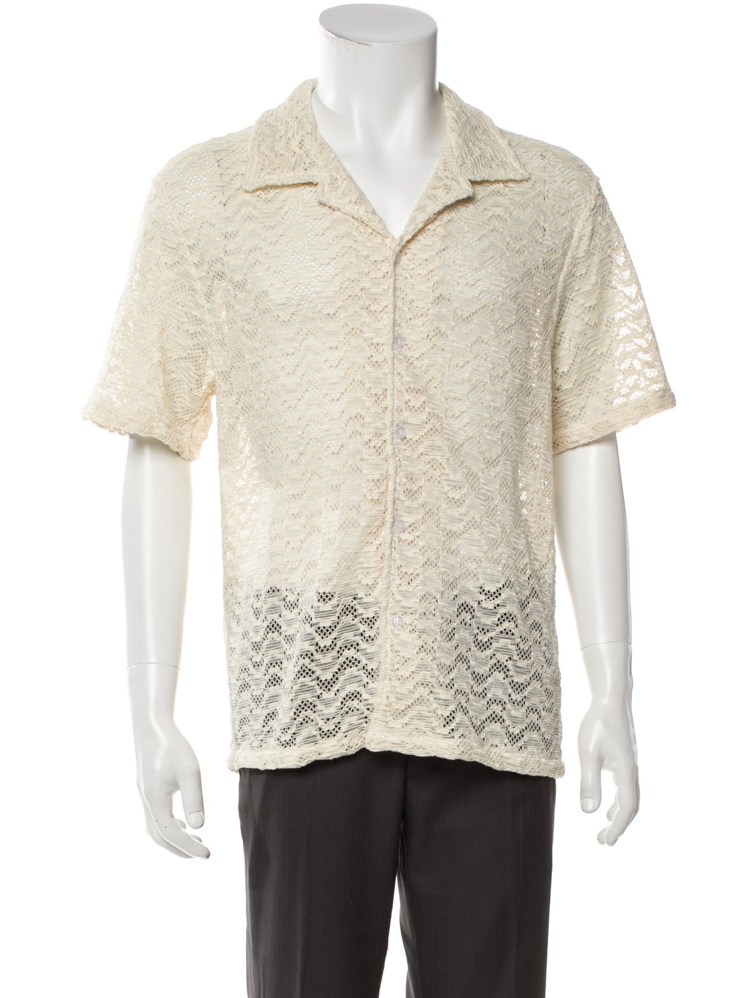 Aimé Leon Dore Lace Pattern Short Sleeve Shirt