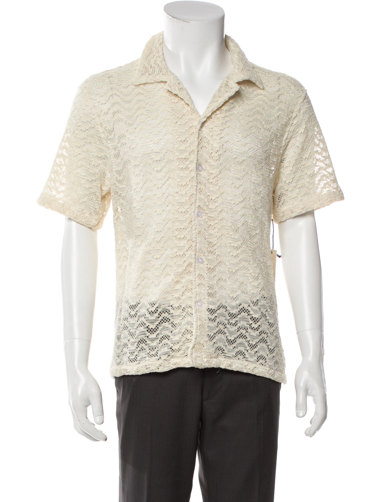 Aimé Leon Dore Lace Pattern Short Sleeve Shirt