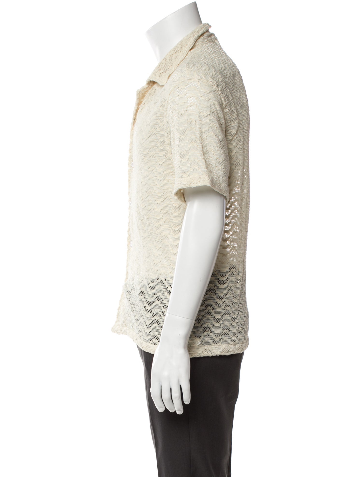 Aimé Leon Dore Lace Pattern Short Sleeve Shirt