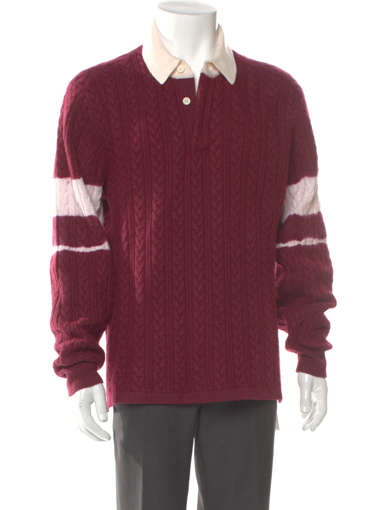 Aimé Leon Dore Collar Long Sleeve Polo Sweater