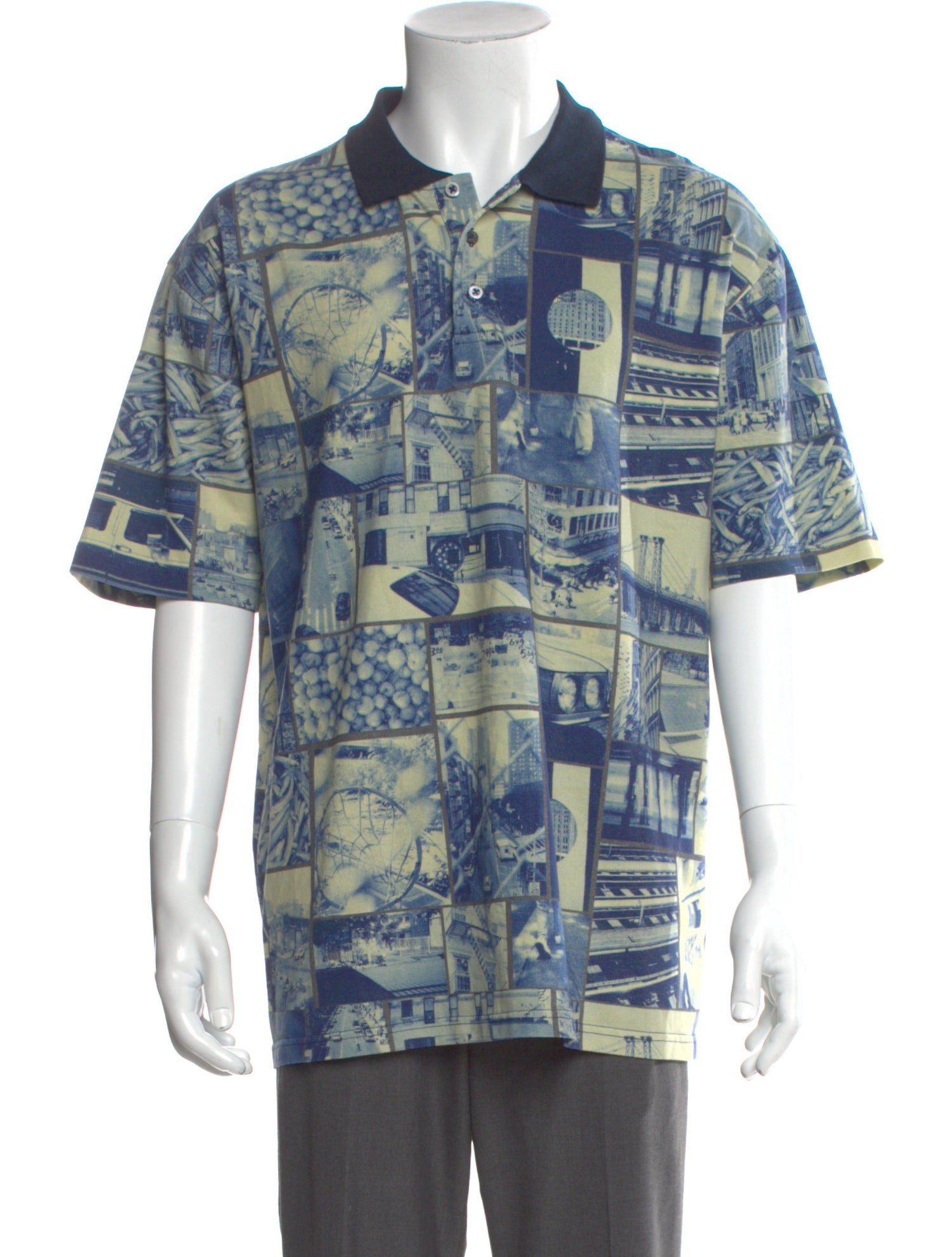 Aimé Leon Dore Printed V-Neck Polo Shirt