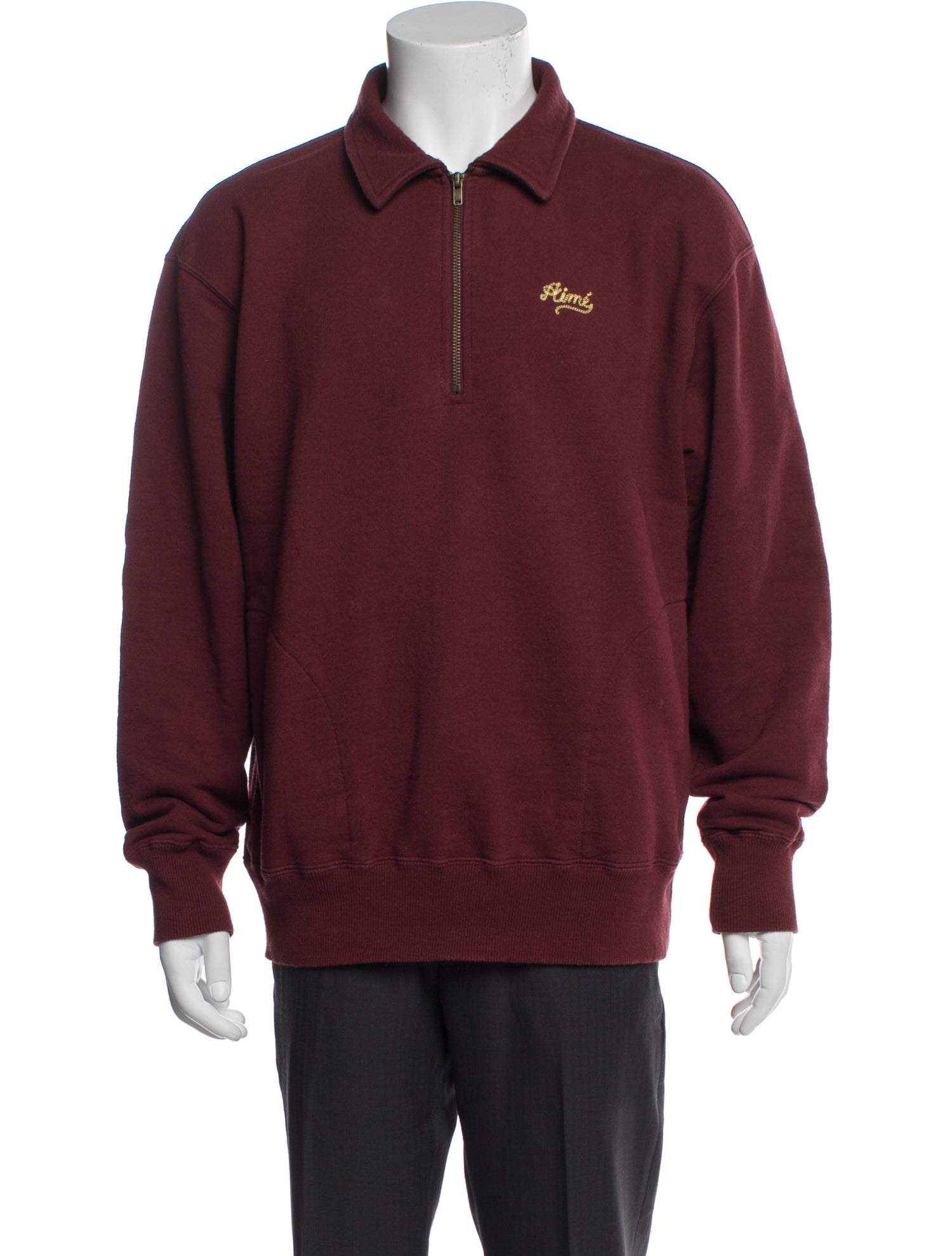 Aimé Leon Dore Graphic Print Collar Polo Sweater