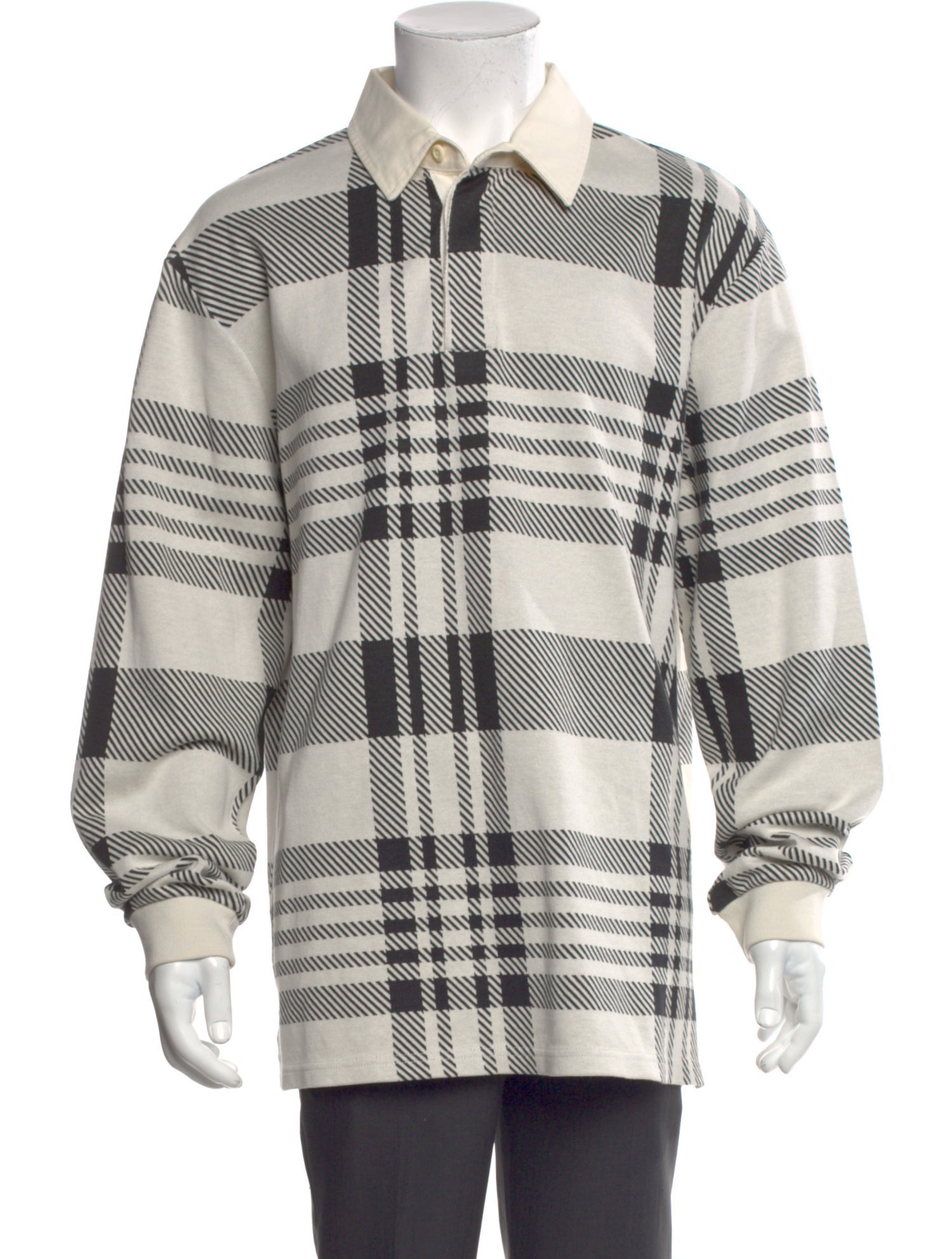 Aimé Leon Dore Plaid Print Collar Polo Shirt
