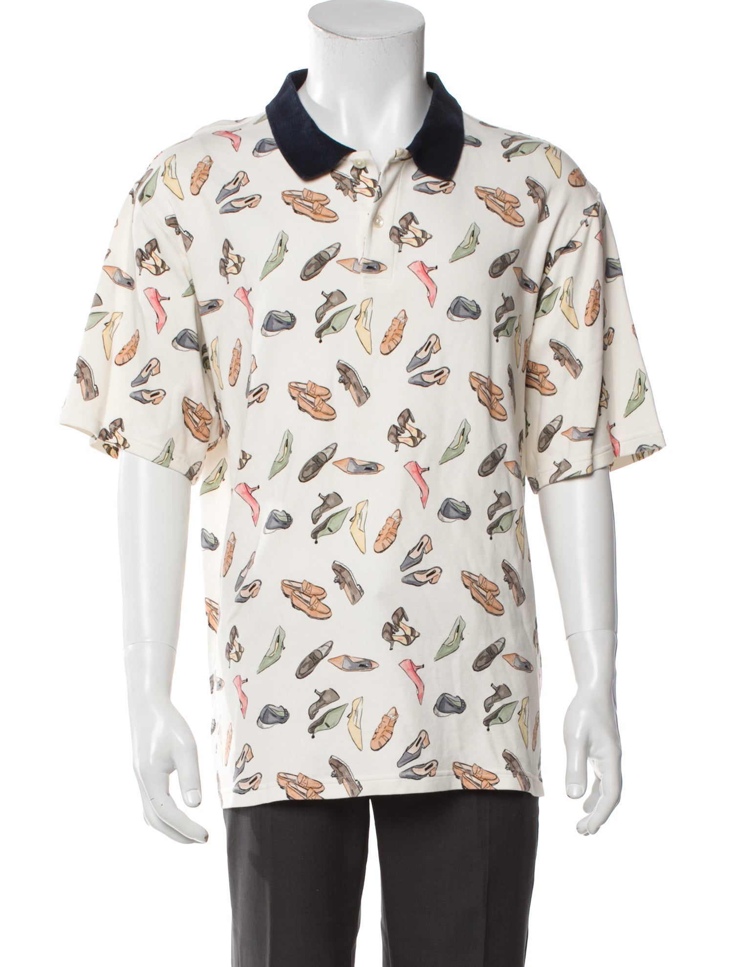 Aimé Leon Dore Printed V-Neck Polo Shirt