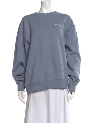 Pre-owned Aimé Leon Dore Crew Neck Long Sleeve Sweatshirt In Blue