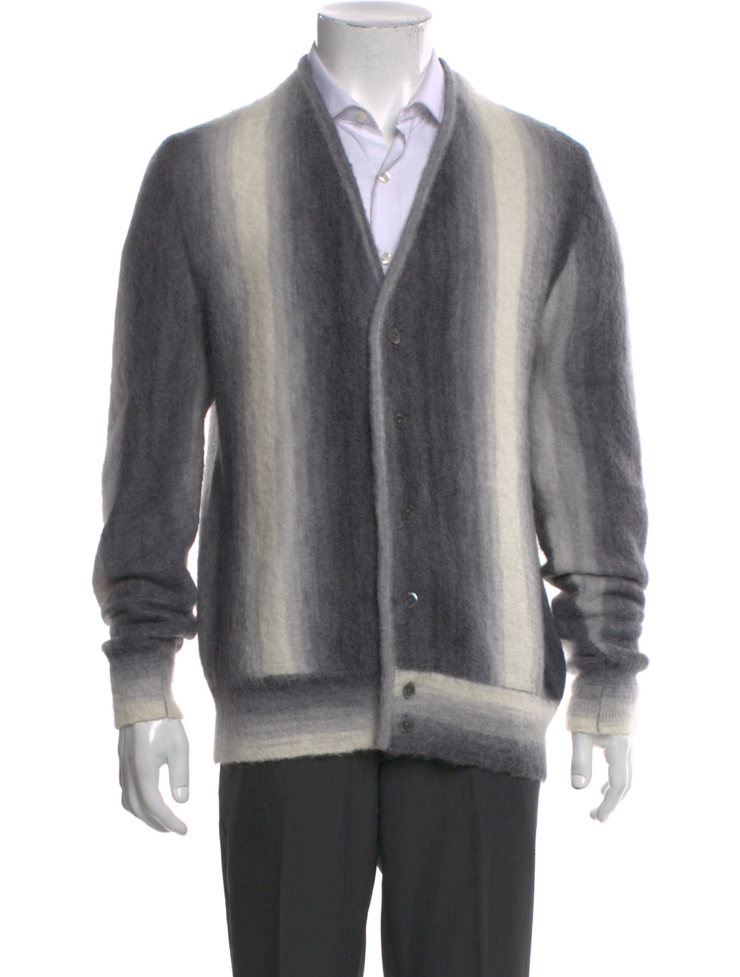 Aimé Leon Dore Striped V-Neck Cardigan