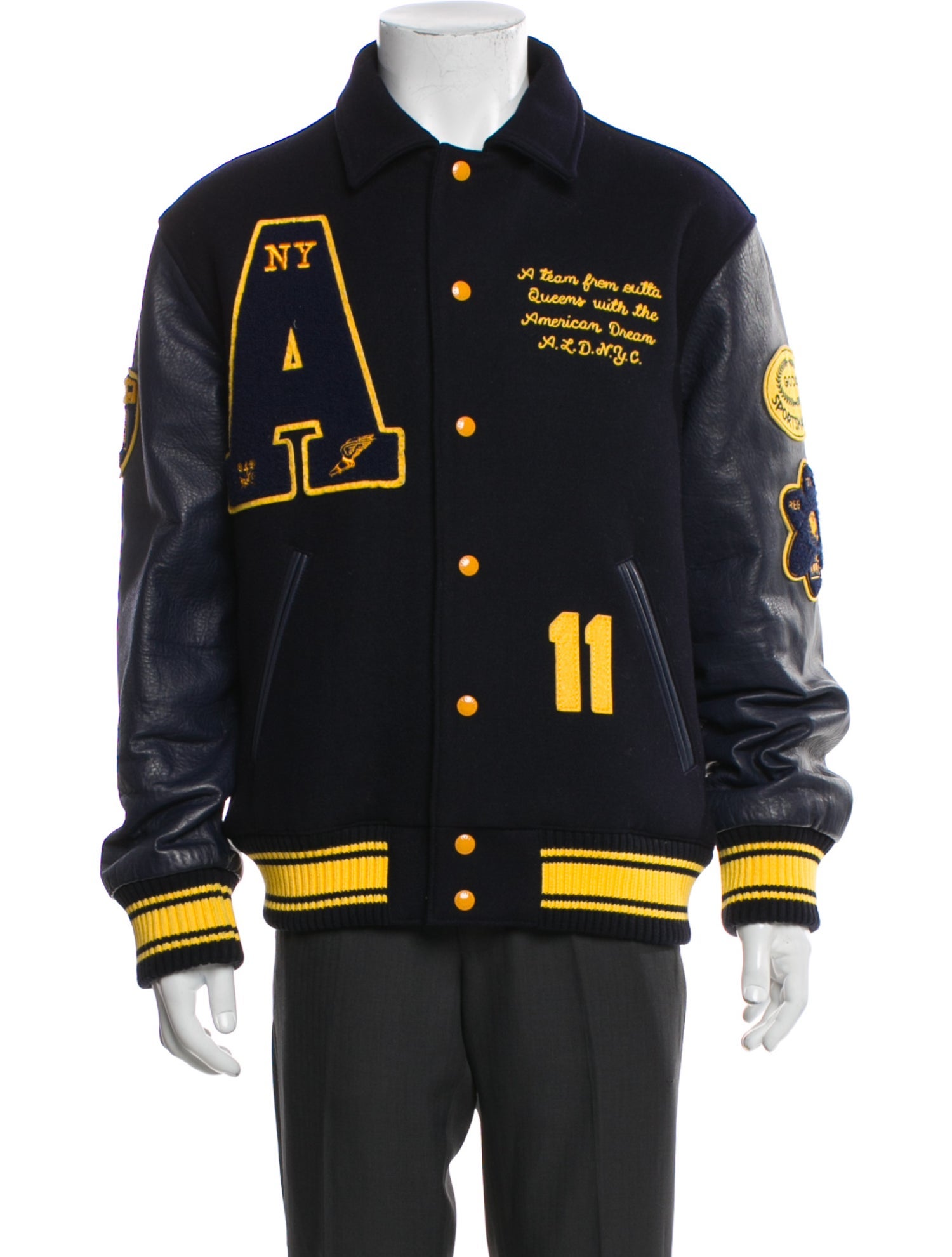 Aimé Leon Dore Wool Printed Varsity Jacket