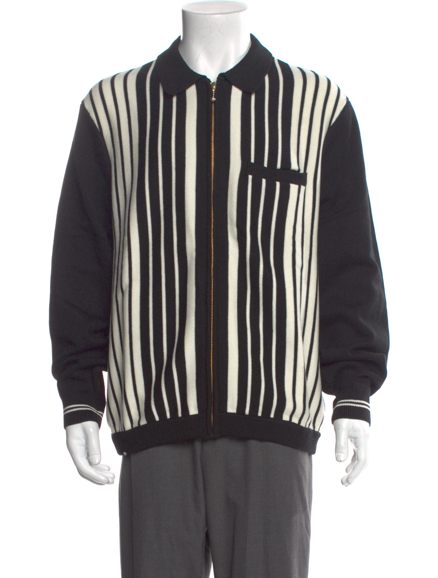 Aimé Leon Dore Striped Collar Polo Sweater