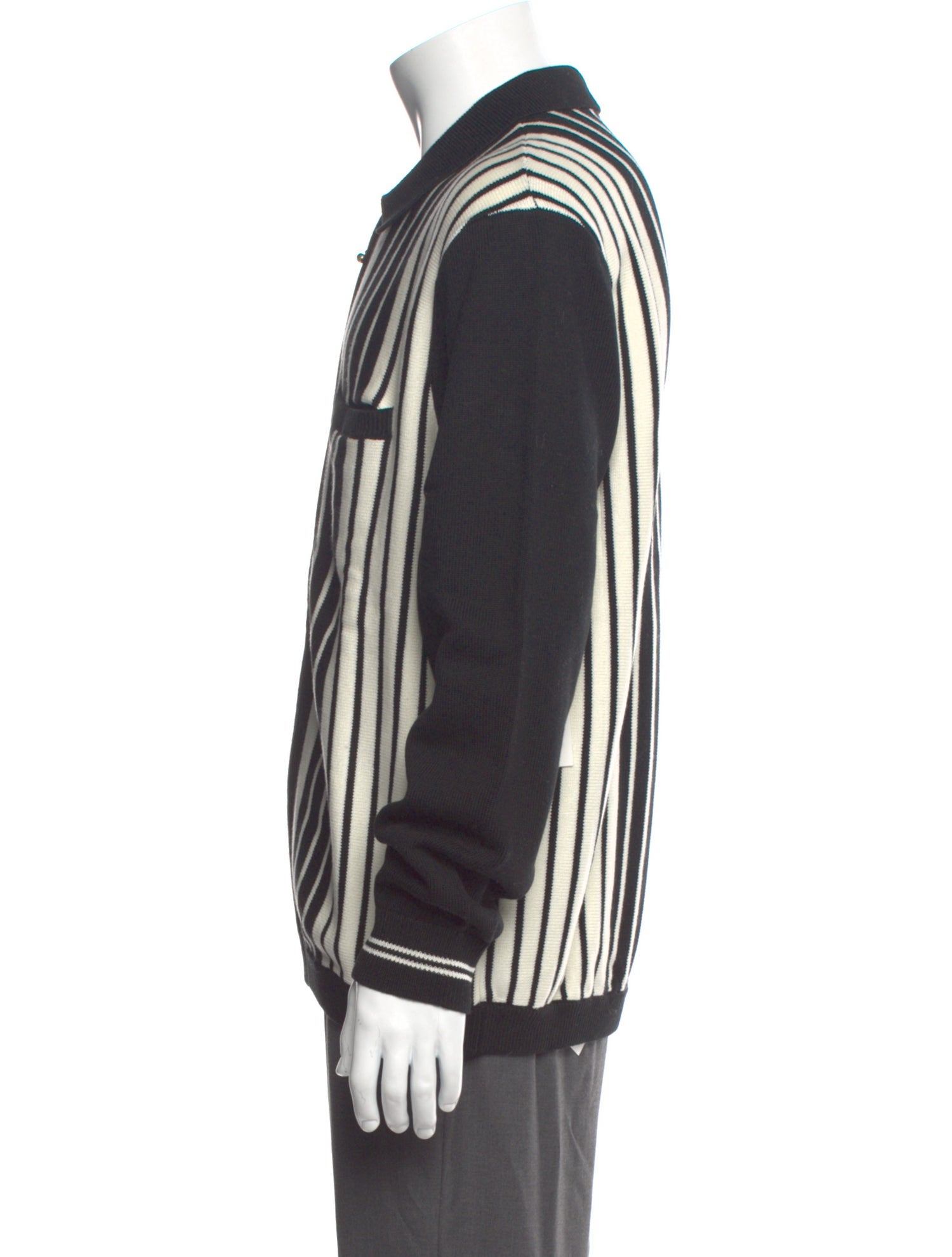 Aimé Leon Dore Striped Collar Polo Sweater