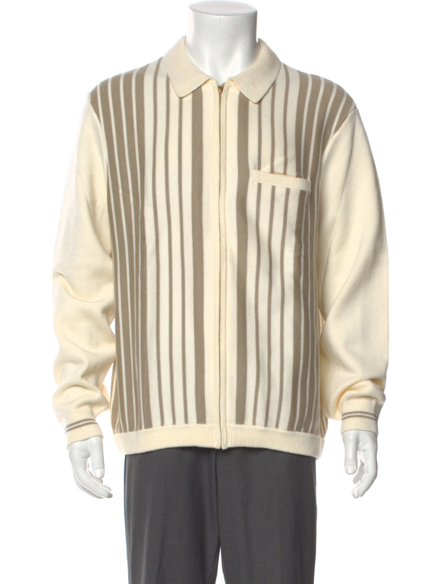 Aimé Leon Dore Striped Collar Cardigan