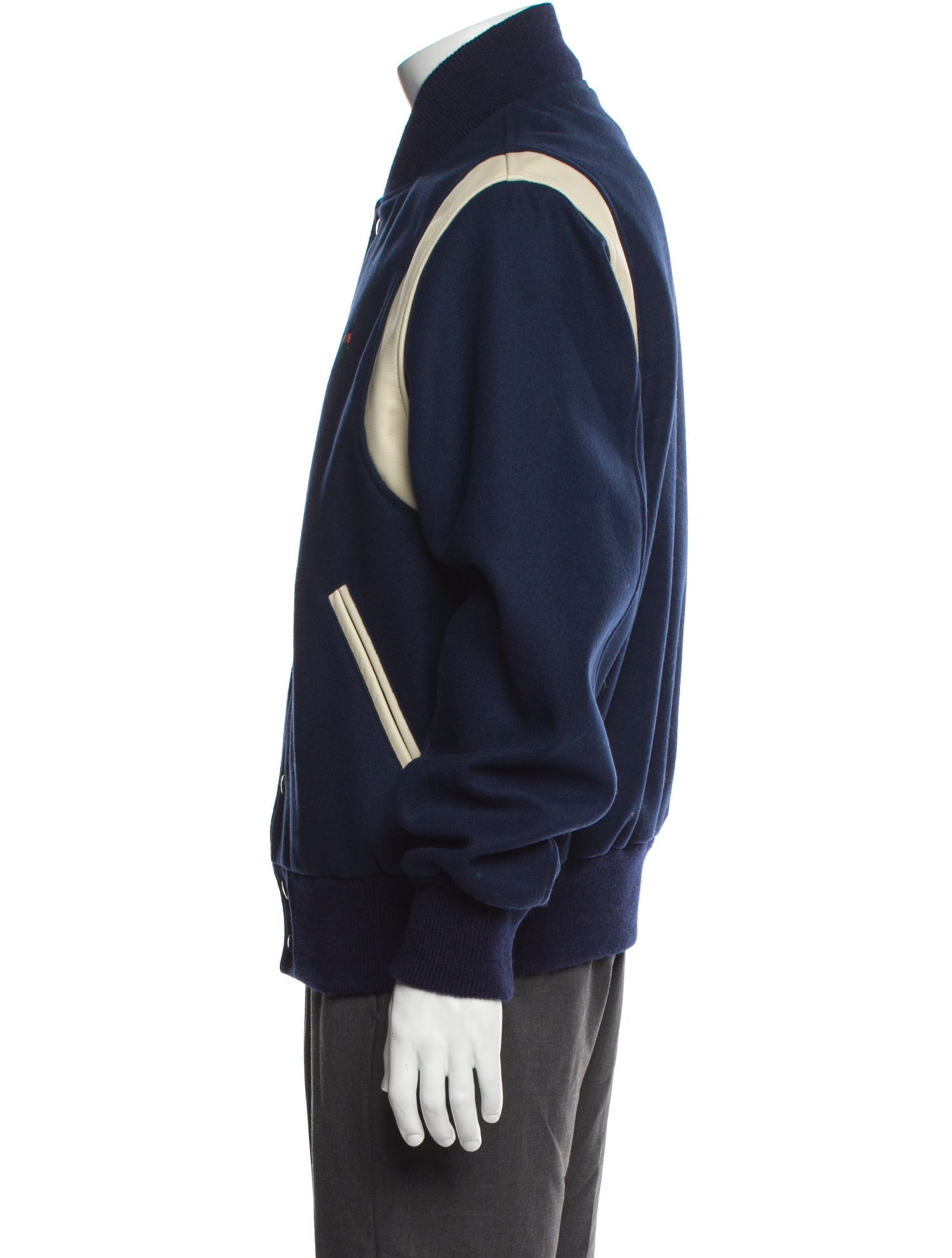 Aimé Leon Dore Wool Colorblock Pattern Varsity Jacket