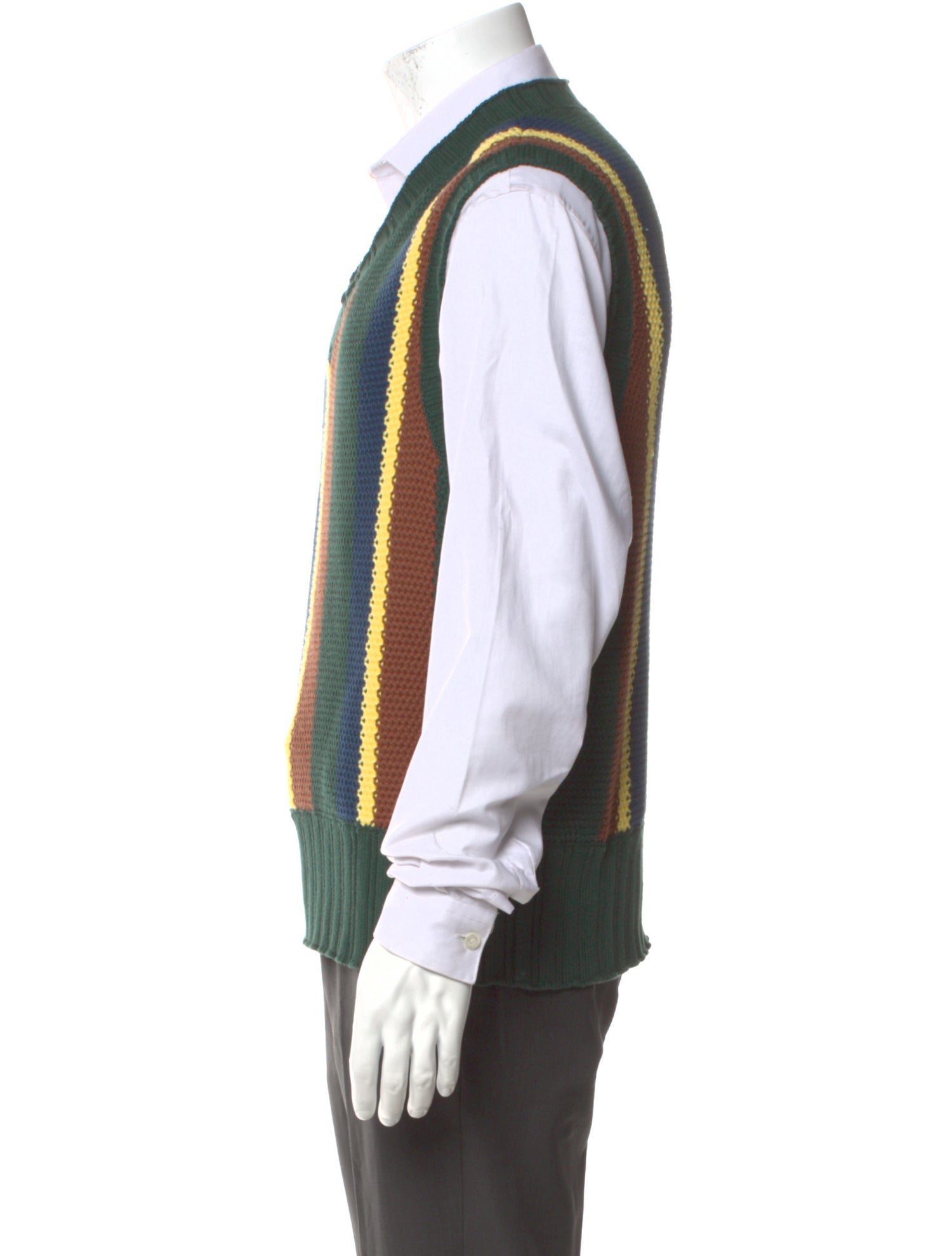 Aimé Leon Dore Striped V-Neck Sweater Vest