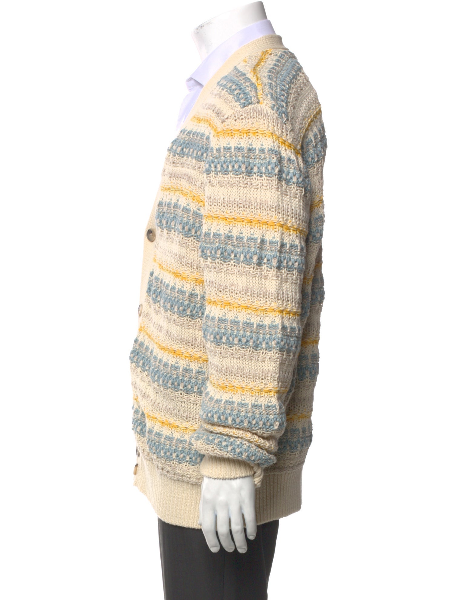 Aimé Leon Dore Striped V-Neck Cardigan