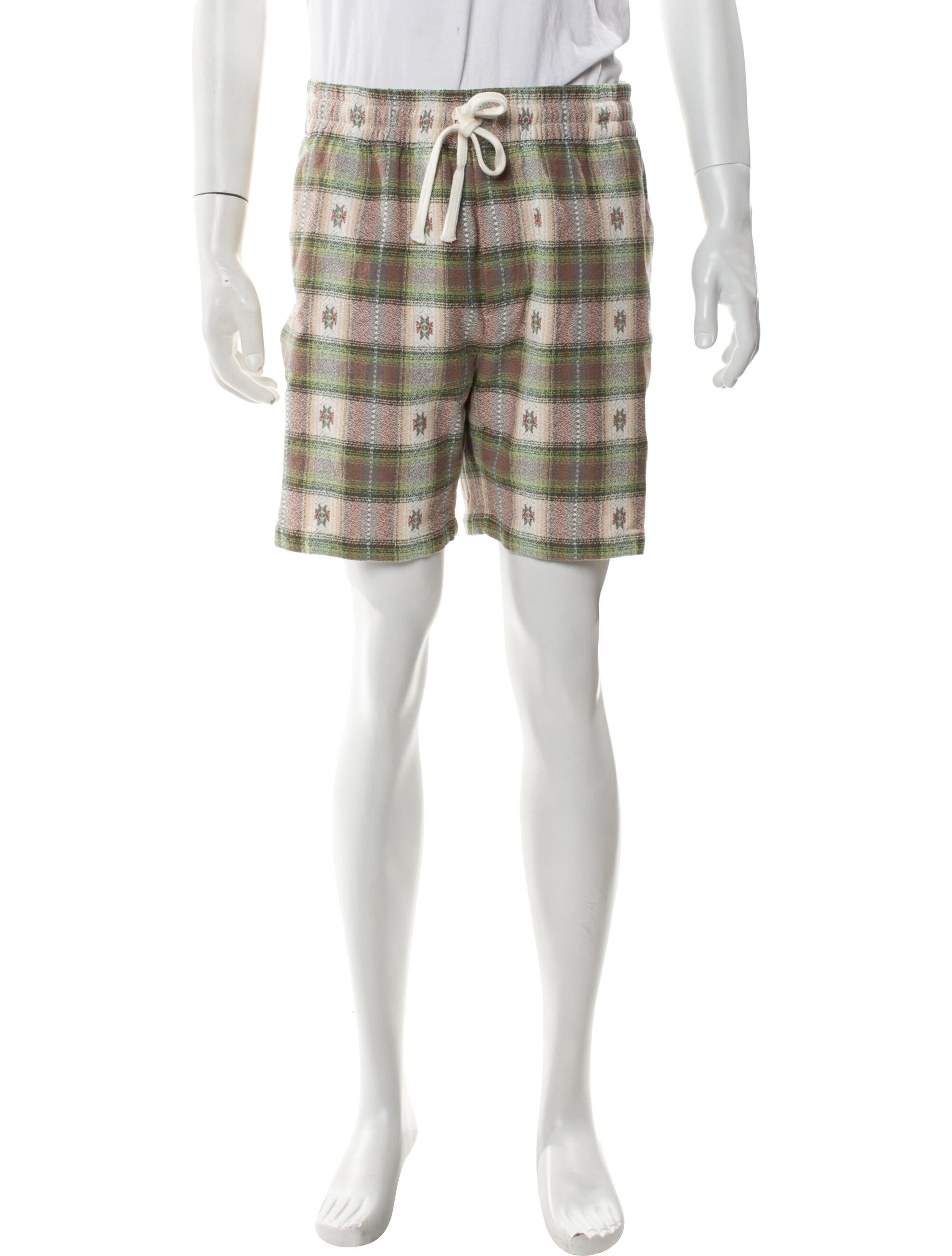 Aimé Leon Dore Plaid Print Flat Front Shorts