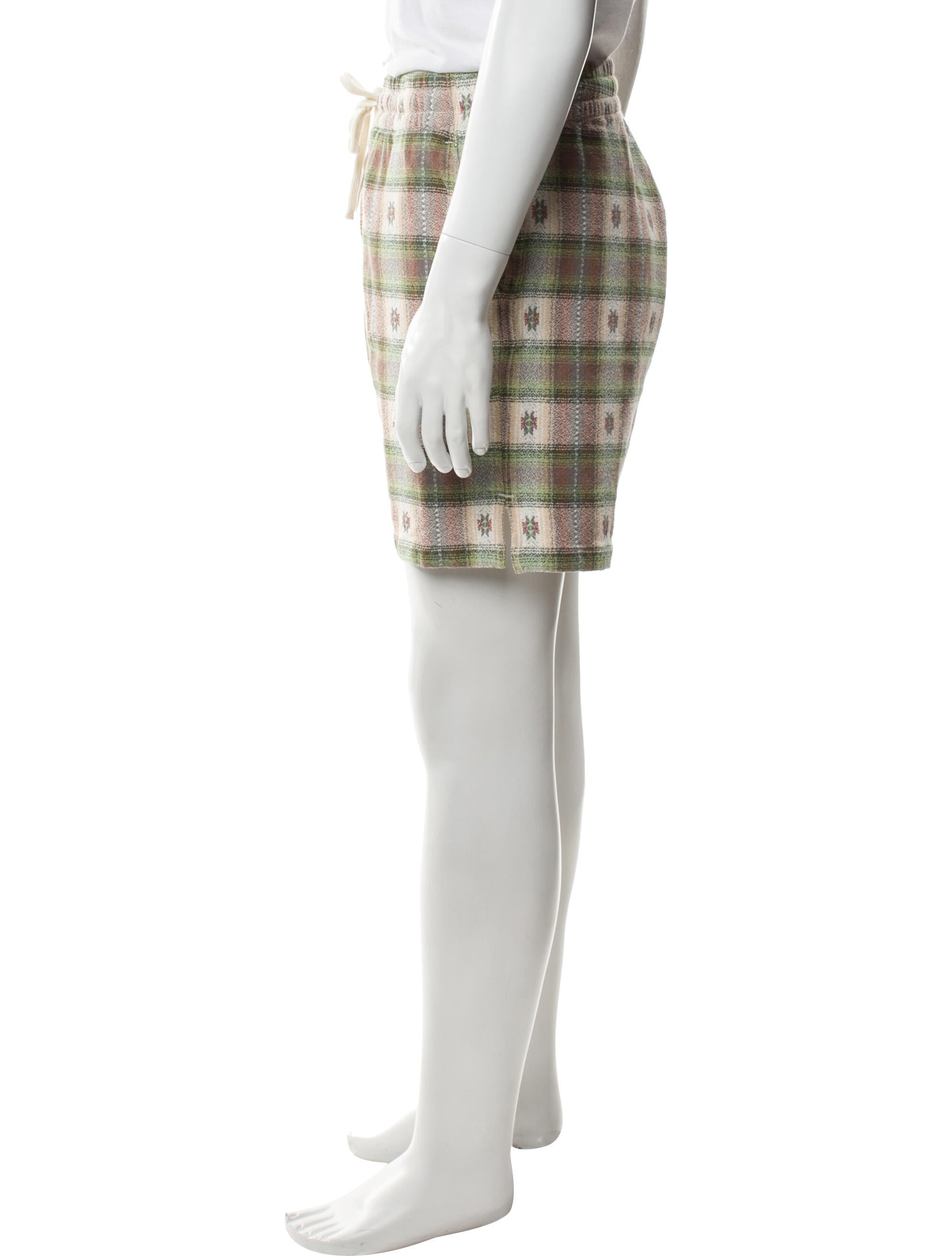 Aimé Leon Dore Plaid Print Flat Front Shorts