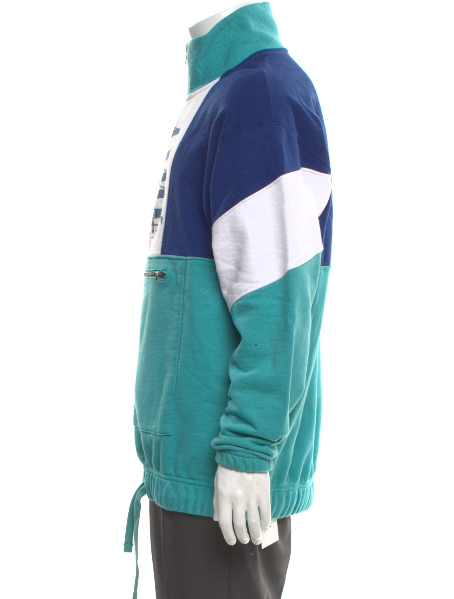 Aimé Leon Dore Graphic Print Mock Neck Polo Sweater