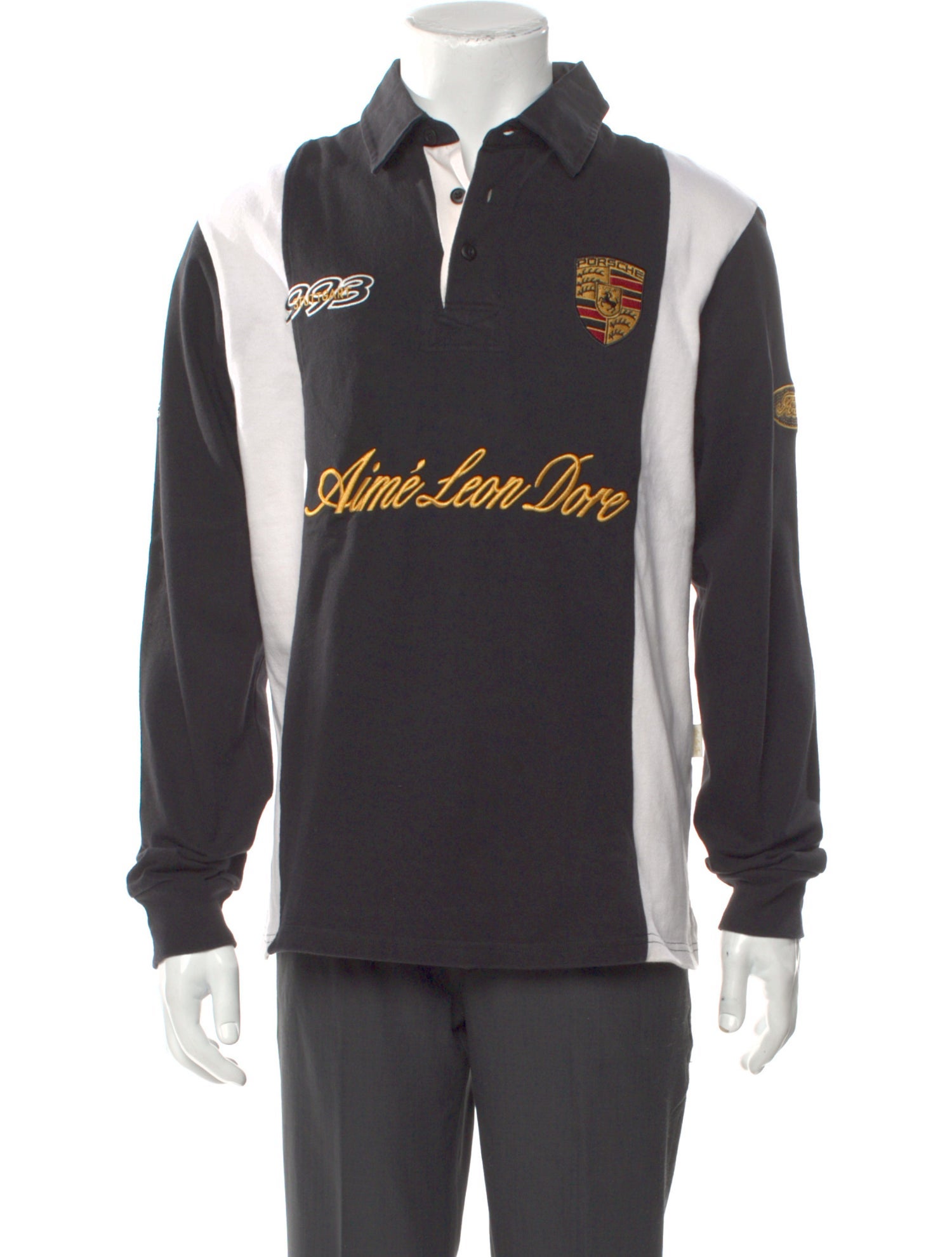 Aimé Leon Dore Graphic Print Collar Polo Shirt
