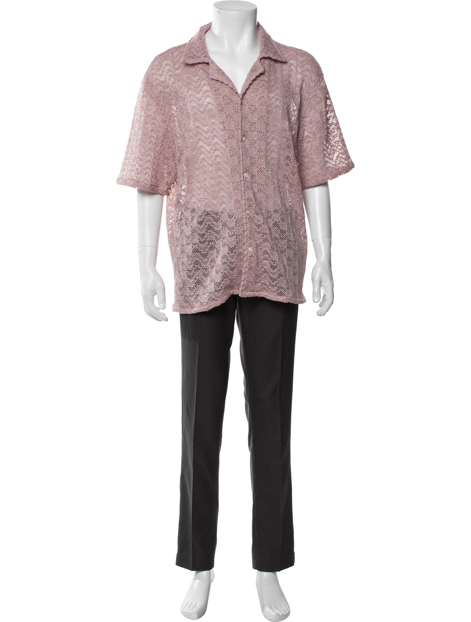 Aimé Leon Dore Lace Pattern Short Sleeve Shirt
