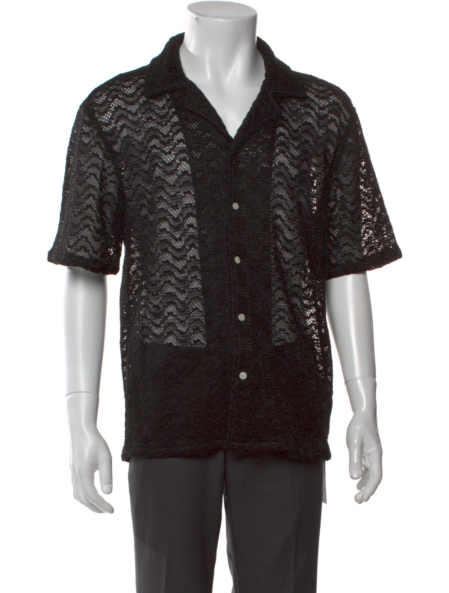 Aimé Leon Dore Lace Pattern Short Sleeve Shirt