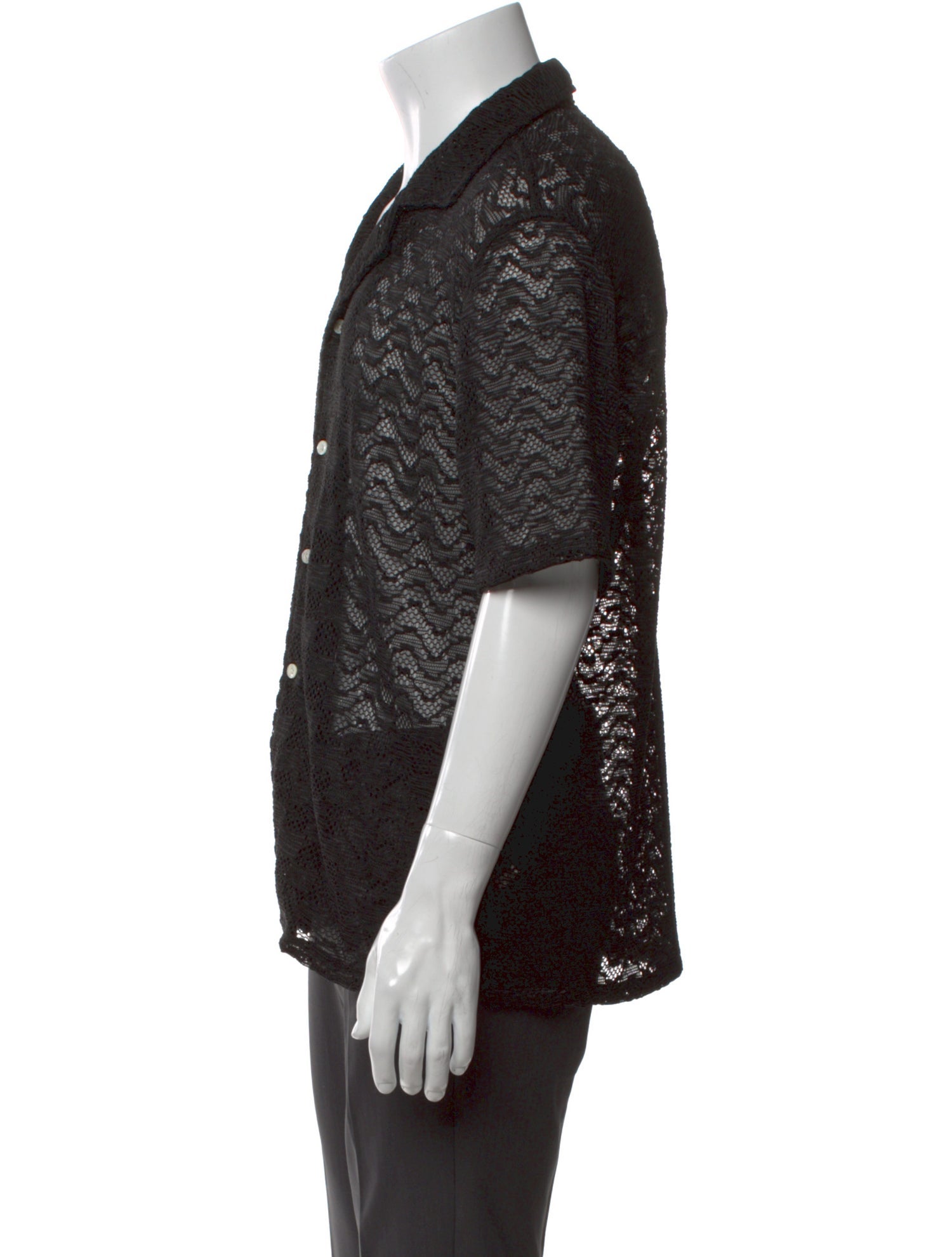 Aimé Leon Dore Lace Pattern Short Sleeve Shirt