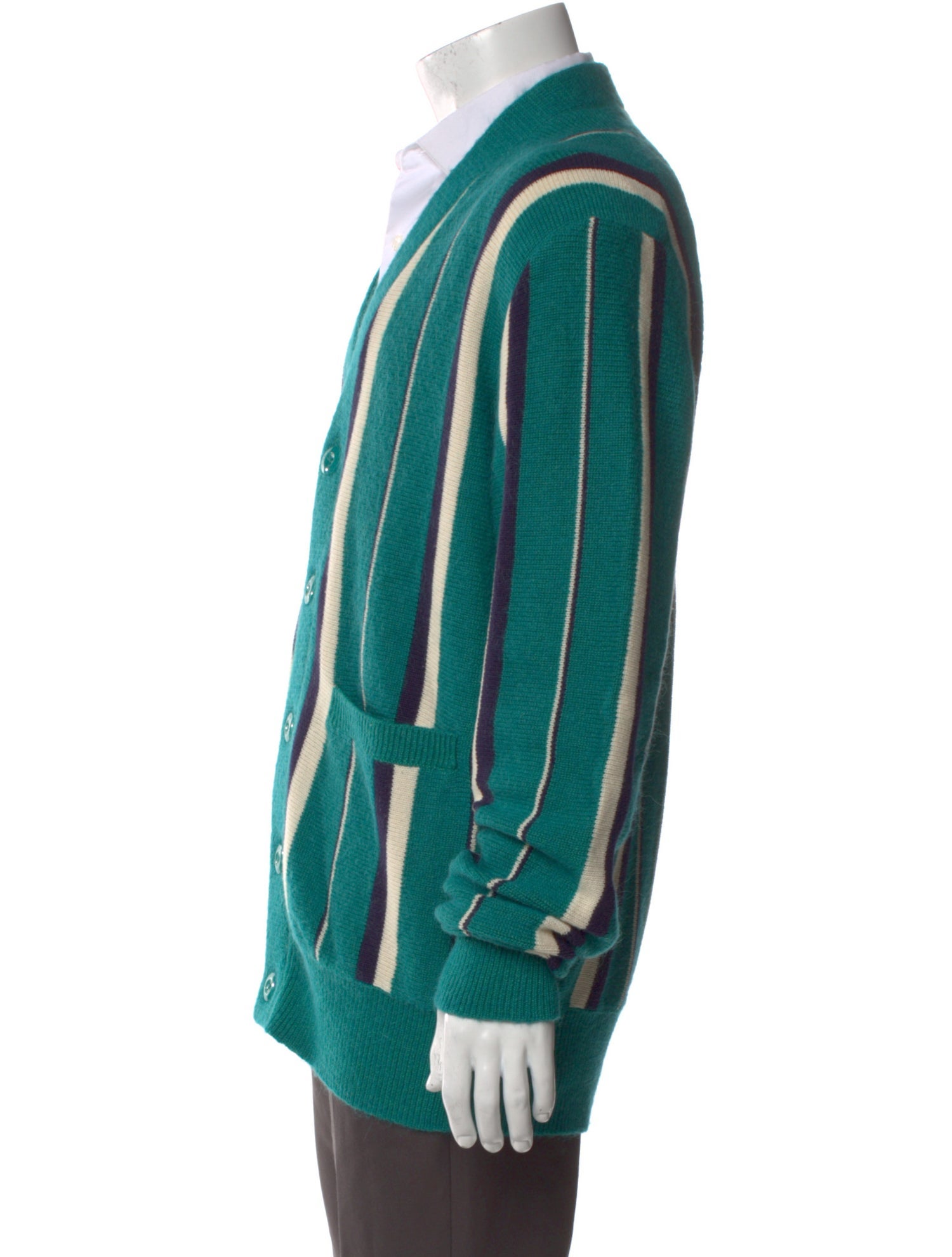 Aimé Leon Dore Striped V-Neck Cardigan