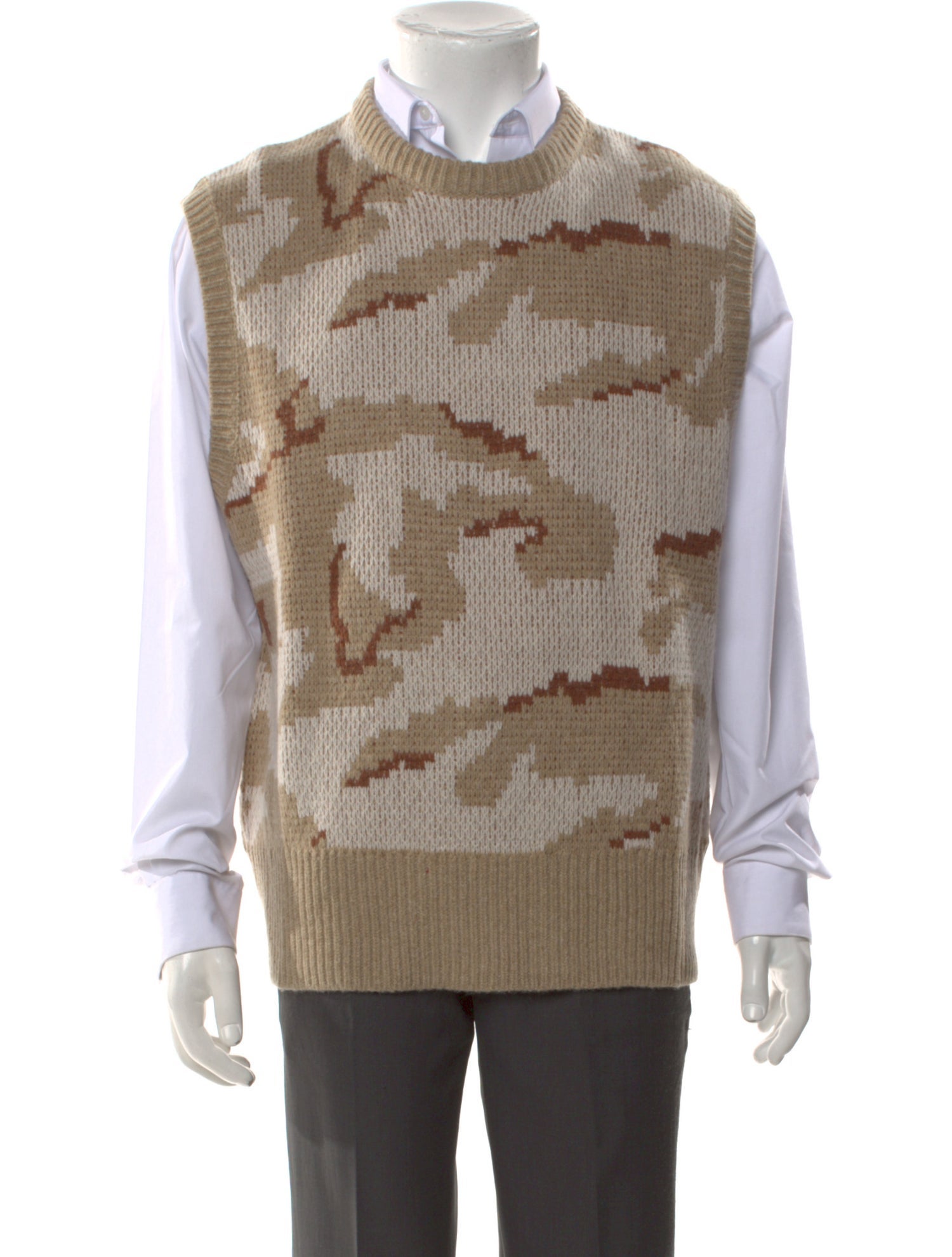 Aimé Leon Dore Wool Camouflage Print Sweater Vest w/ Tags