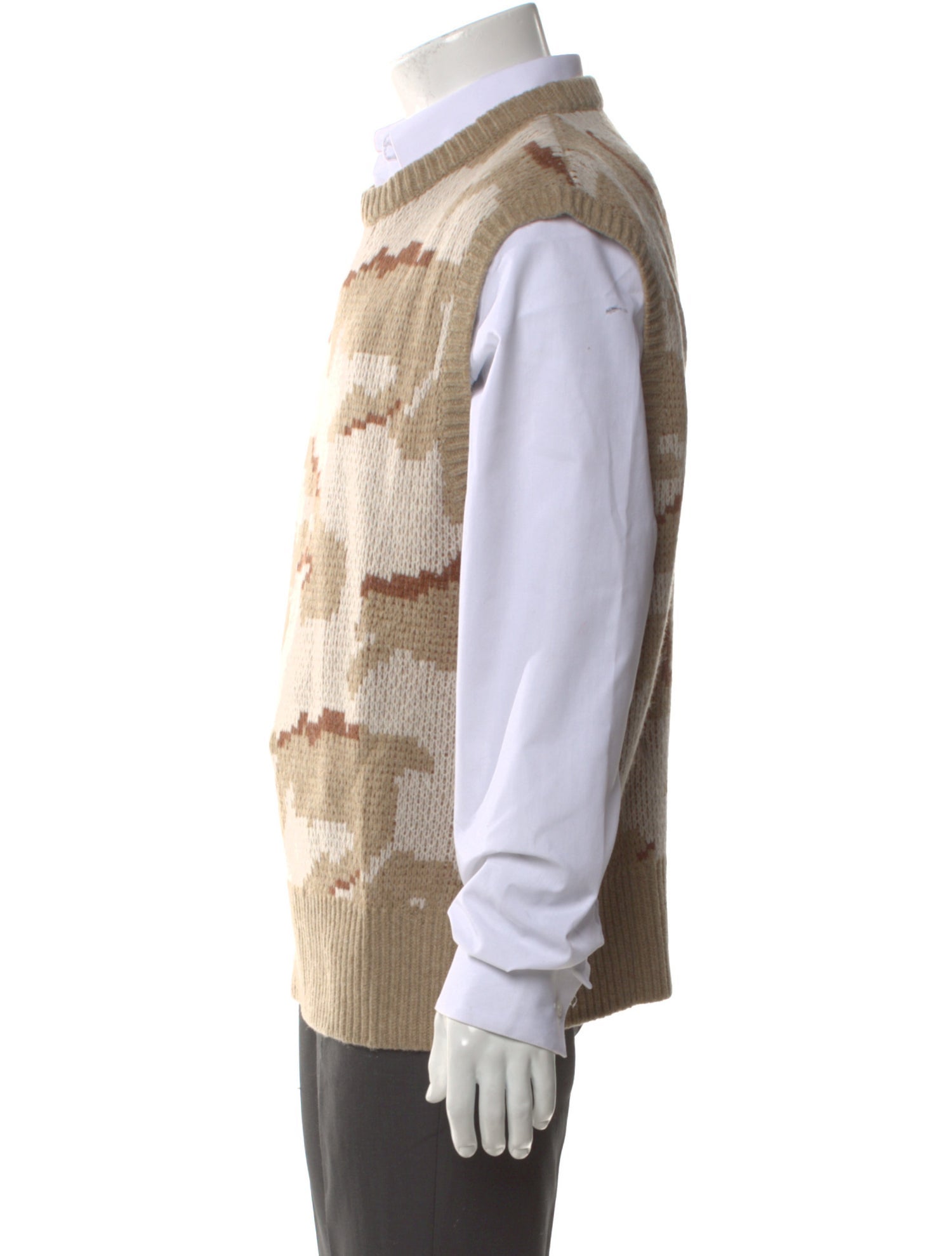 Aimé Leon Dore Wool Camouflage Print Sweater Vest w/ Tags