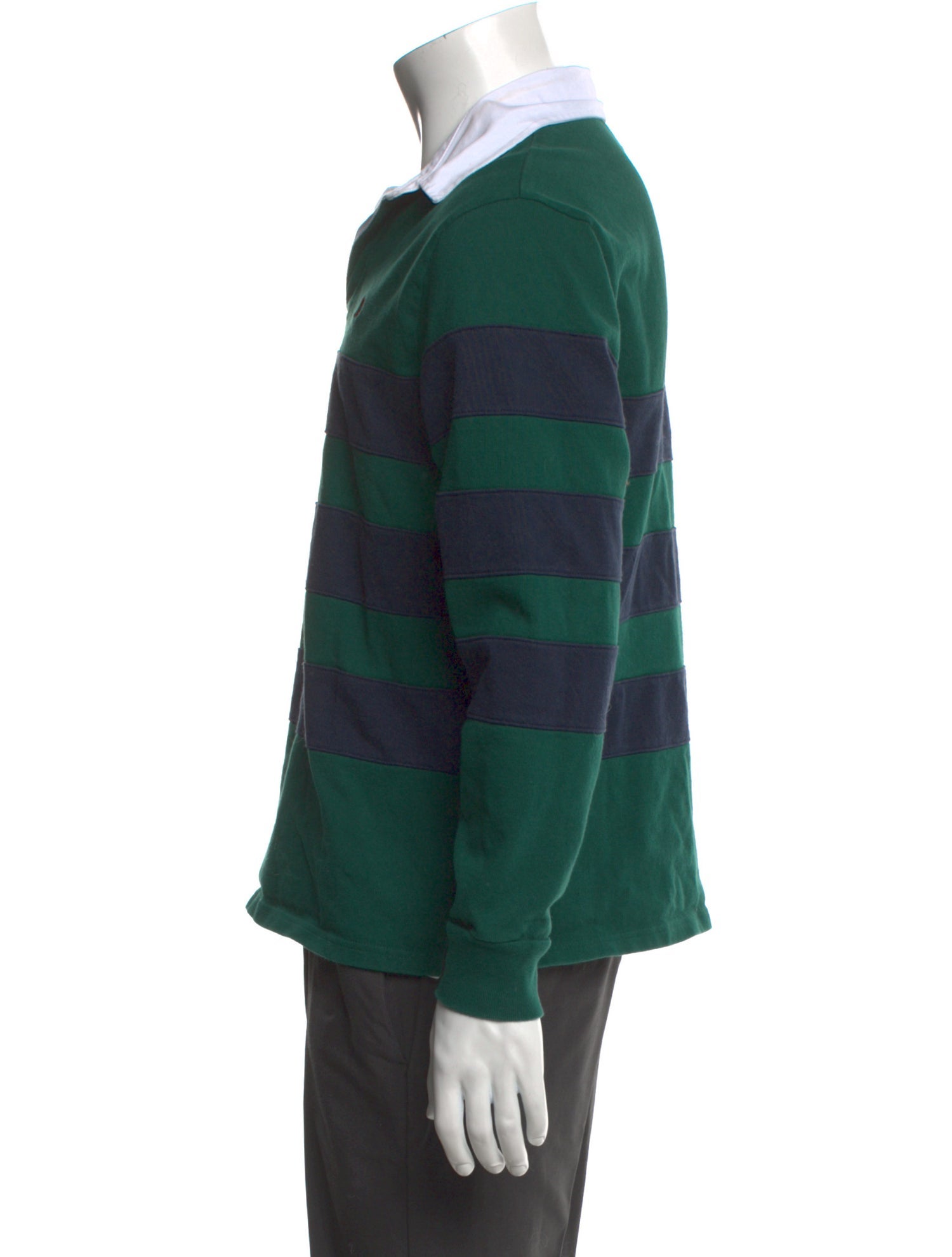 Aimé Leon Dore Striped Collar Polo Shirt