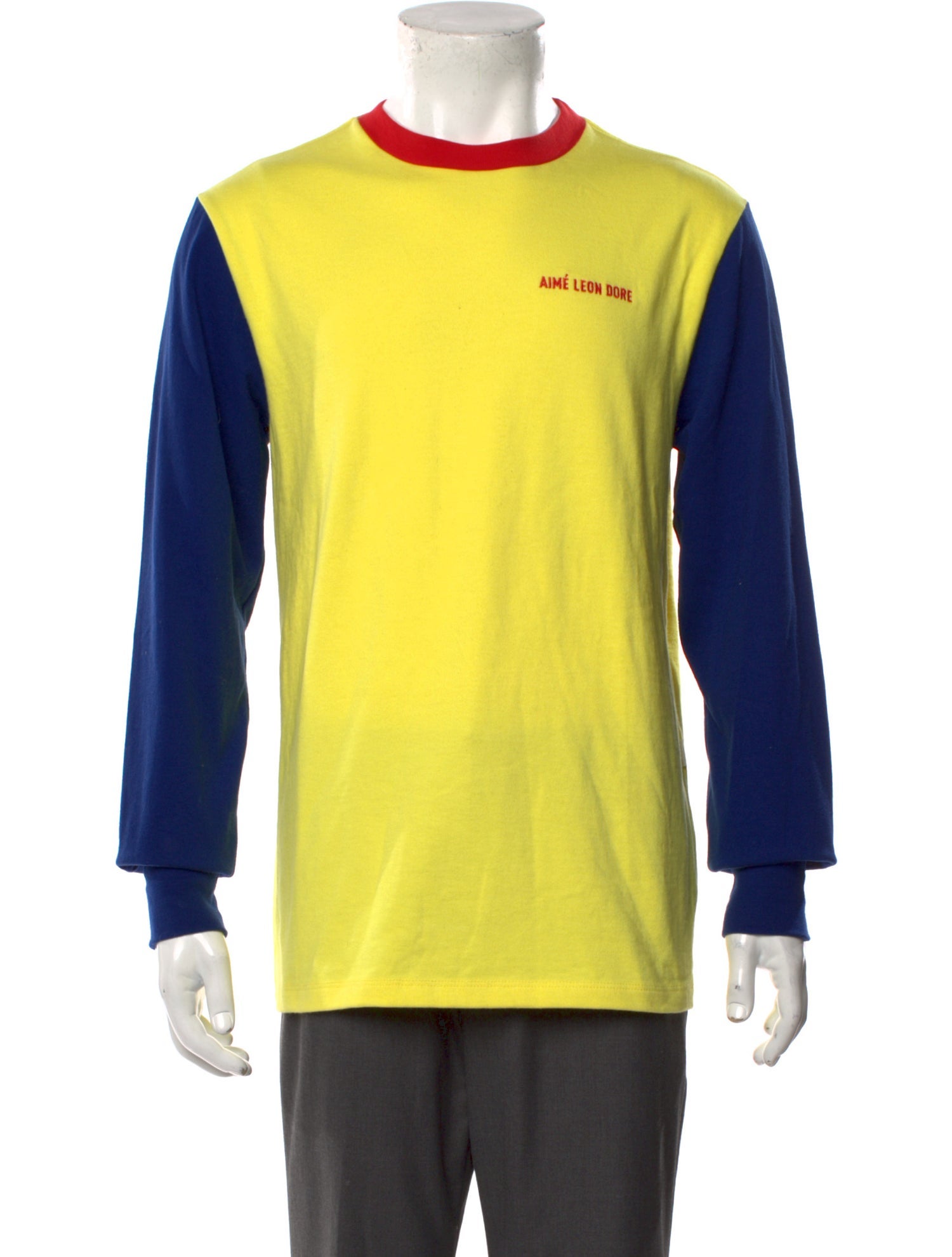 Aimé Leon Dore Colorblock Pattern Crew Neck T-Shirt