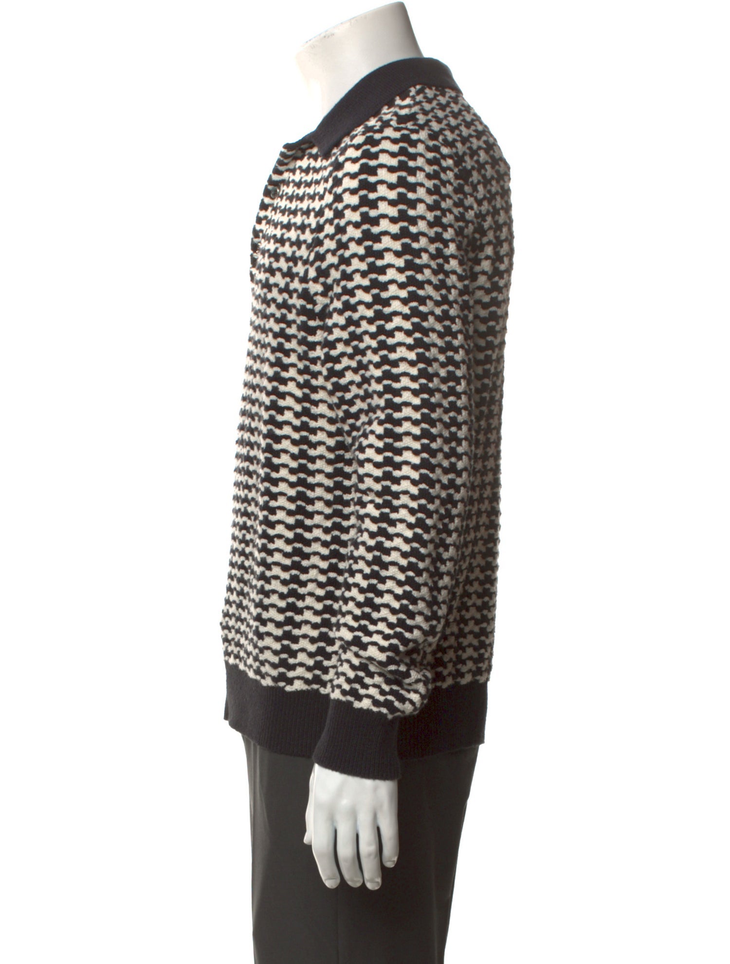 Aimé Leon Dore Patterned Collar Polo Sweater