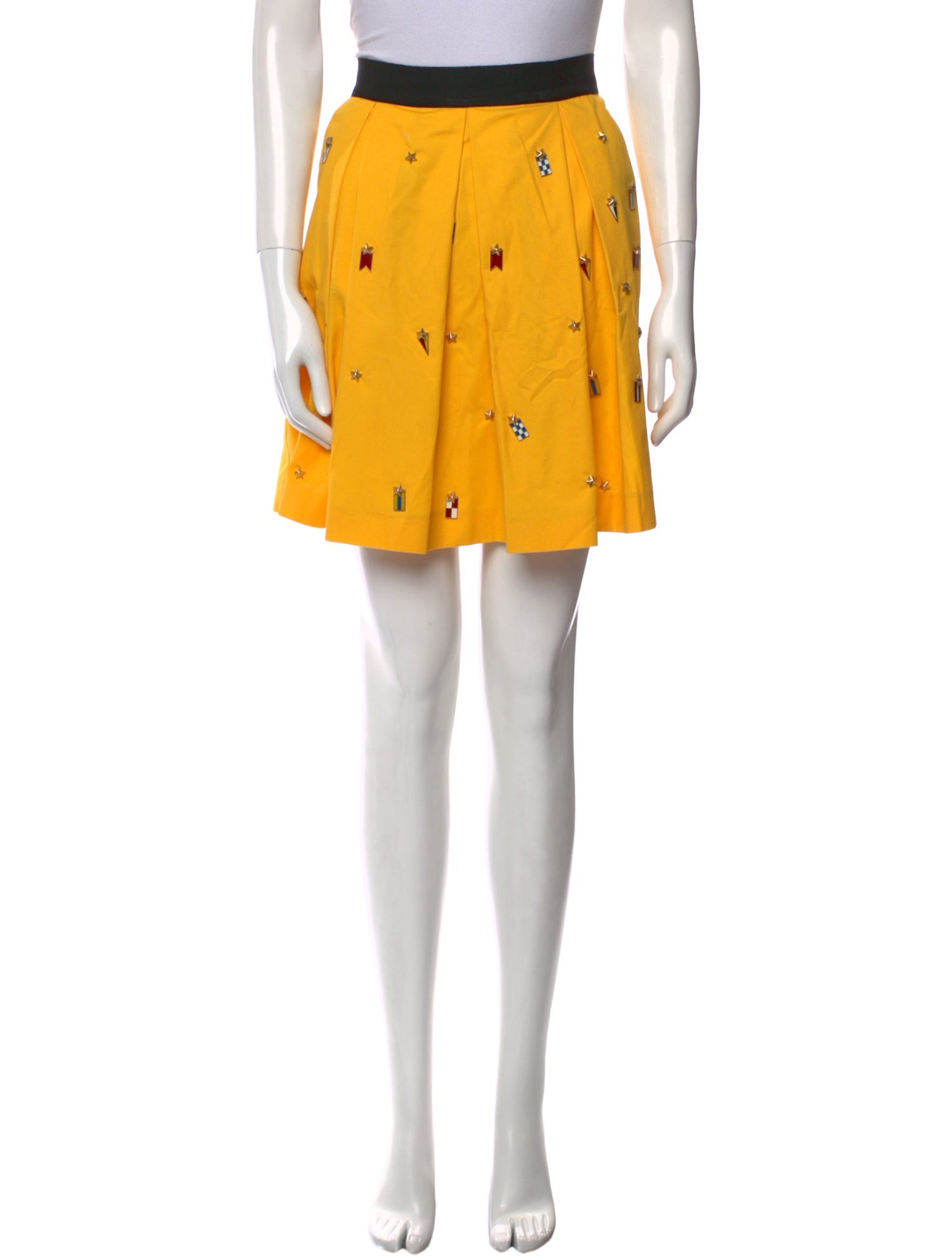 Ainea Pleated Accents Mini Skirt