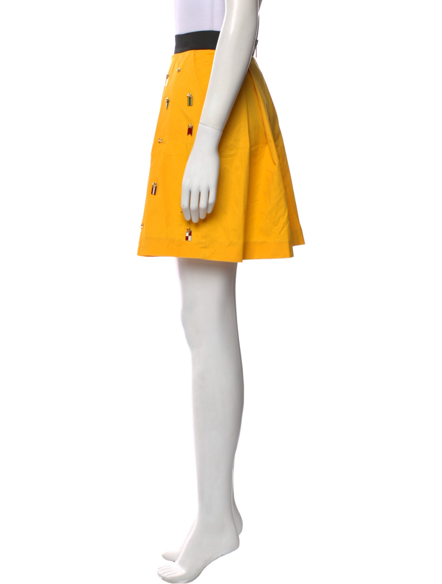 Ainea Pleated Accents Mini Skirt