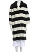 Ainea Striped Faux Fur Coat